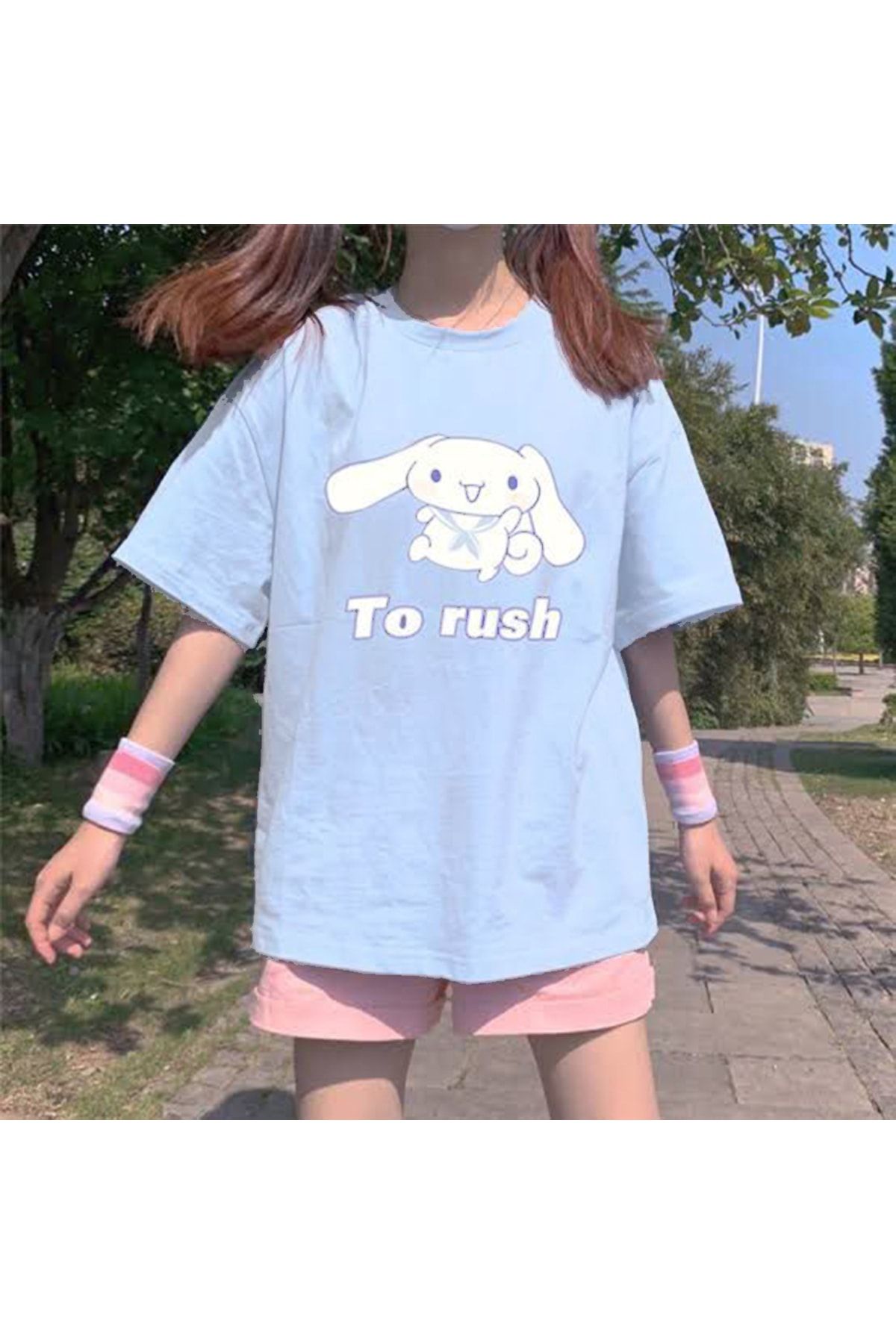 Köstebek Mavi Anime Cinnamoroll - To Rush Unisex T-shirt