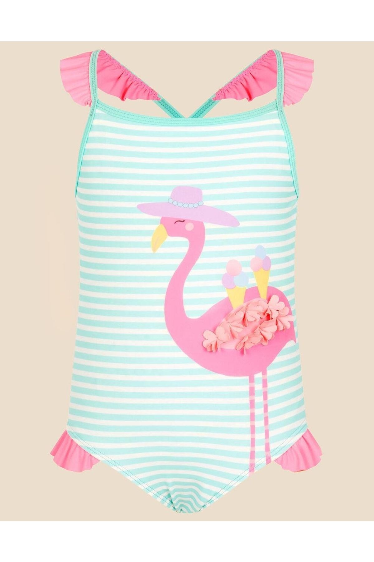 Accessorize Kız Çocuk Için Flamingo Desenli Mayo
