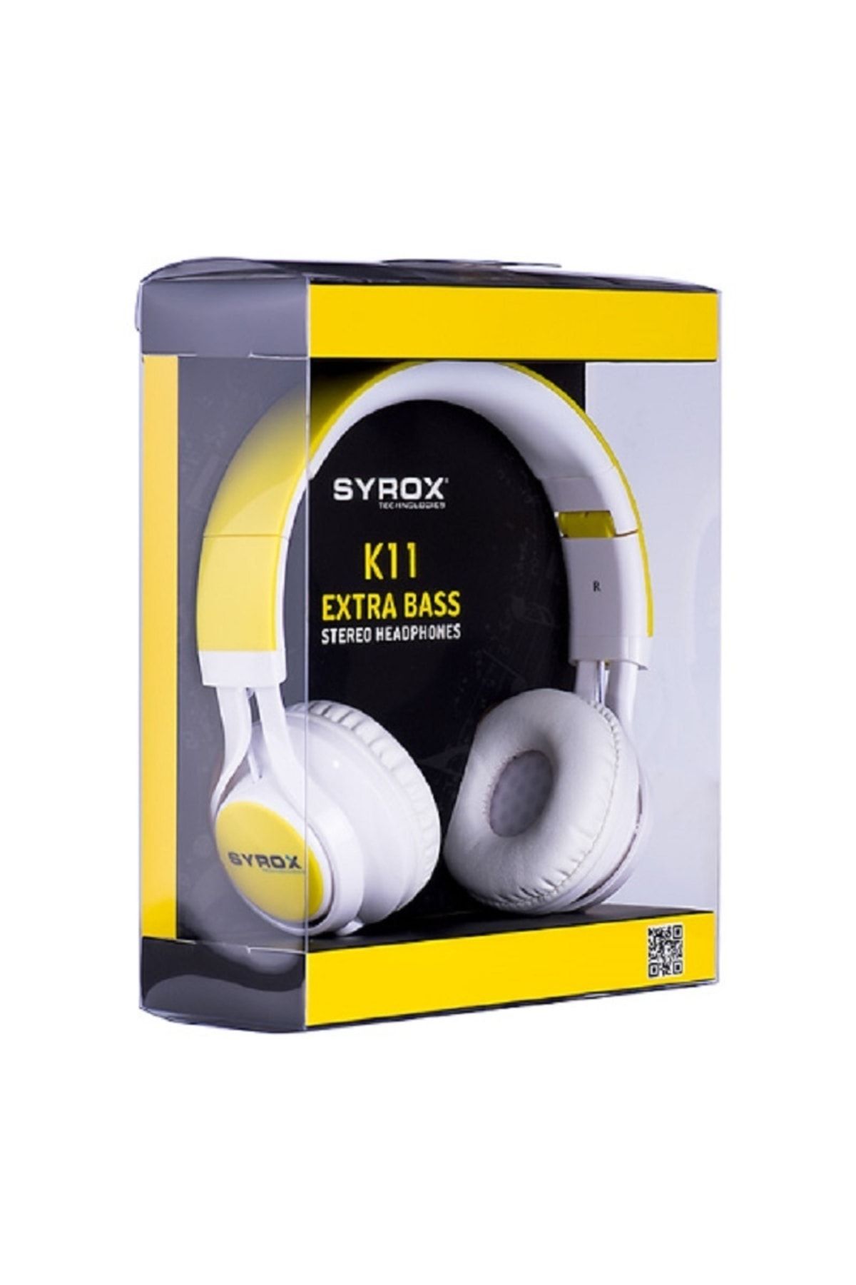 Syrox Stereo Mikrofonlu Aux Kulaküstü Kablolu Kulaklık Extra Bass Kulaklık(sarı)