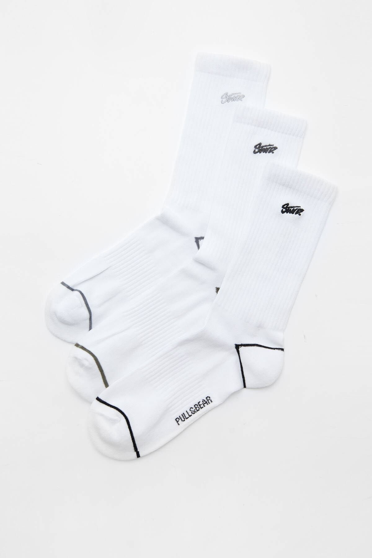 Pull & Bear 3'lü Spor Çorap Paketi
