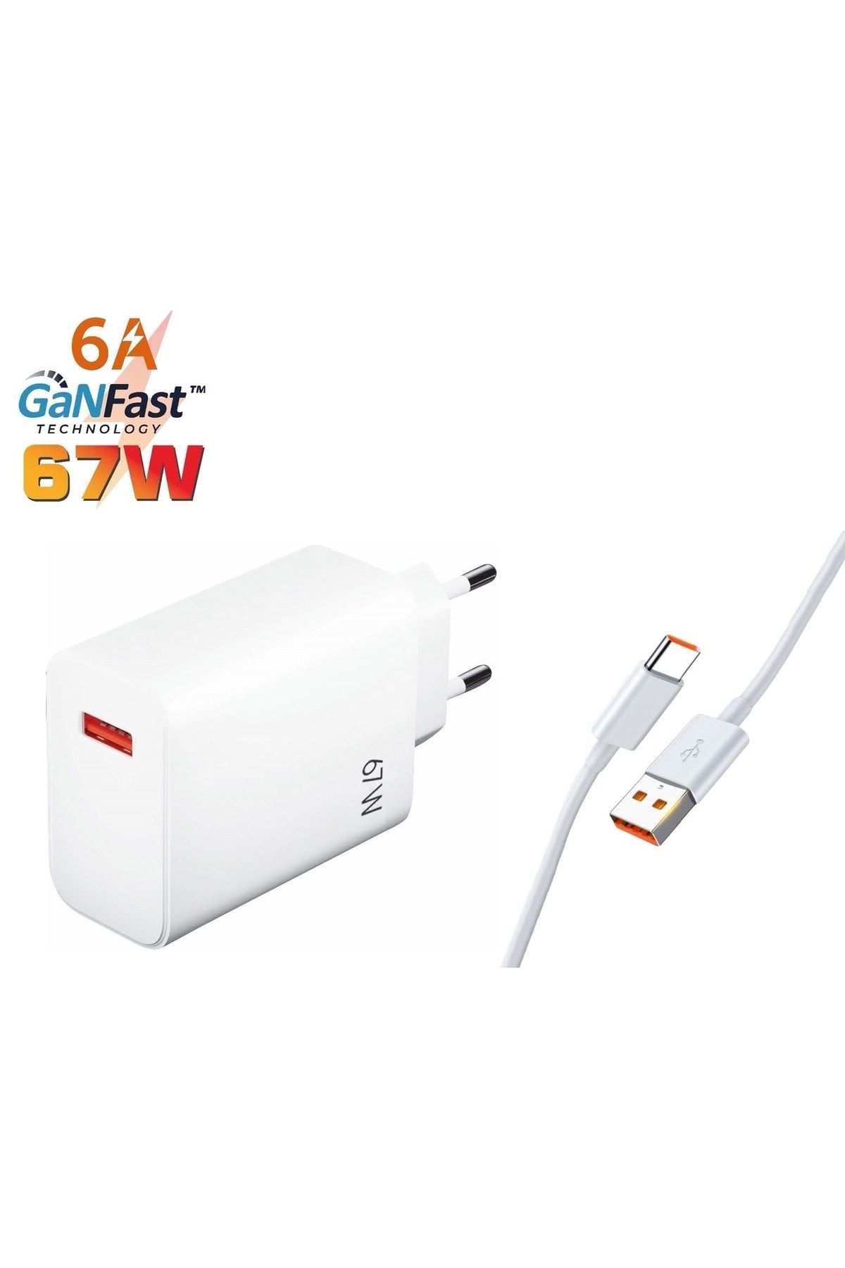 SPRANGE Ptx67 67w Quick Charge 4.0 Şarj Başlık Type-c 6a Data & Şarj Kablosu