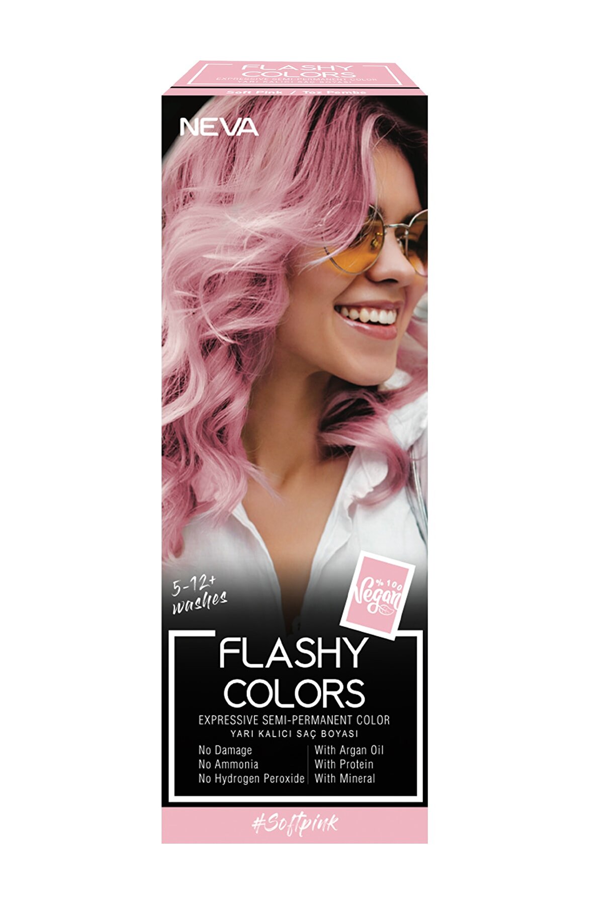 Flashy Colors Yarı Kalıcı Saç Boyası - Soft Pink / Toz Pembe 100 ml