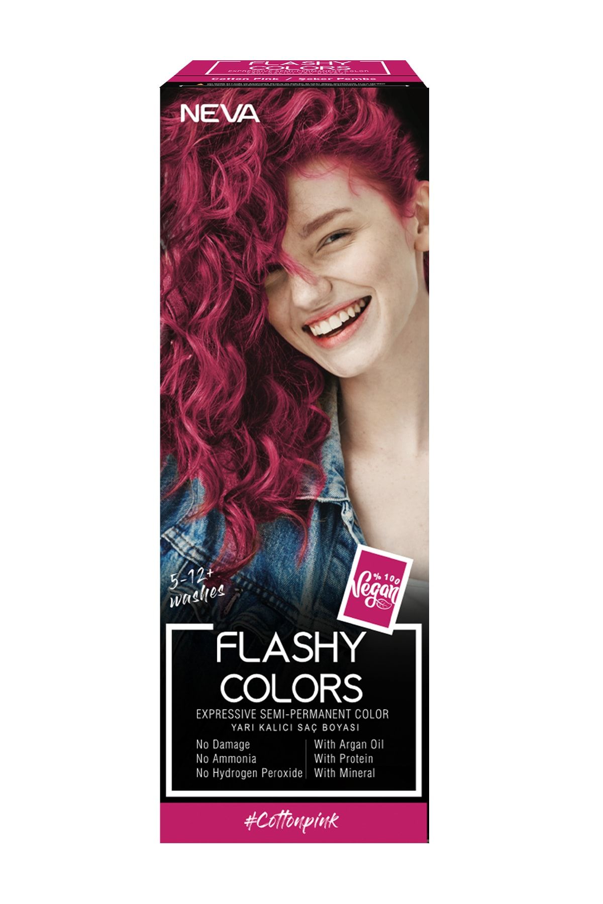 Flashy Colors Yarı Kalıcı Saç Boyası - Cotton Pink / Şeker Pembe 100 ml