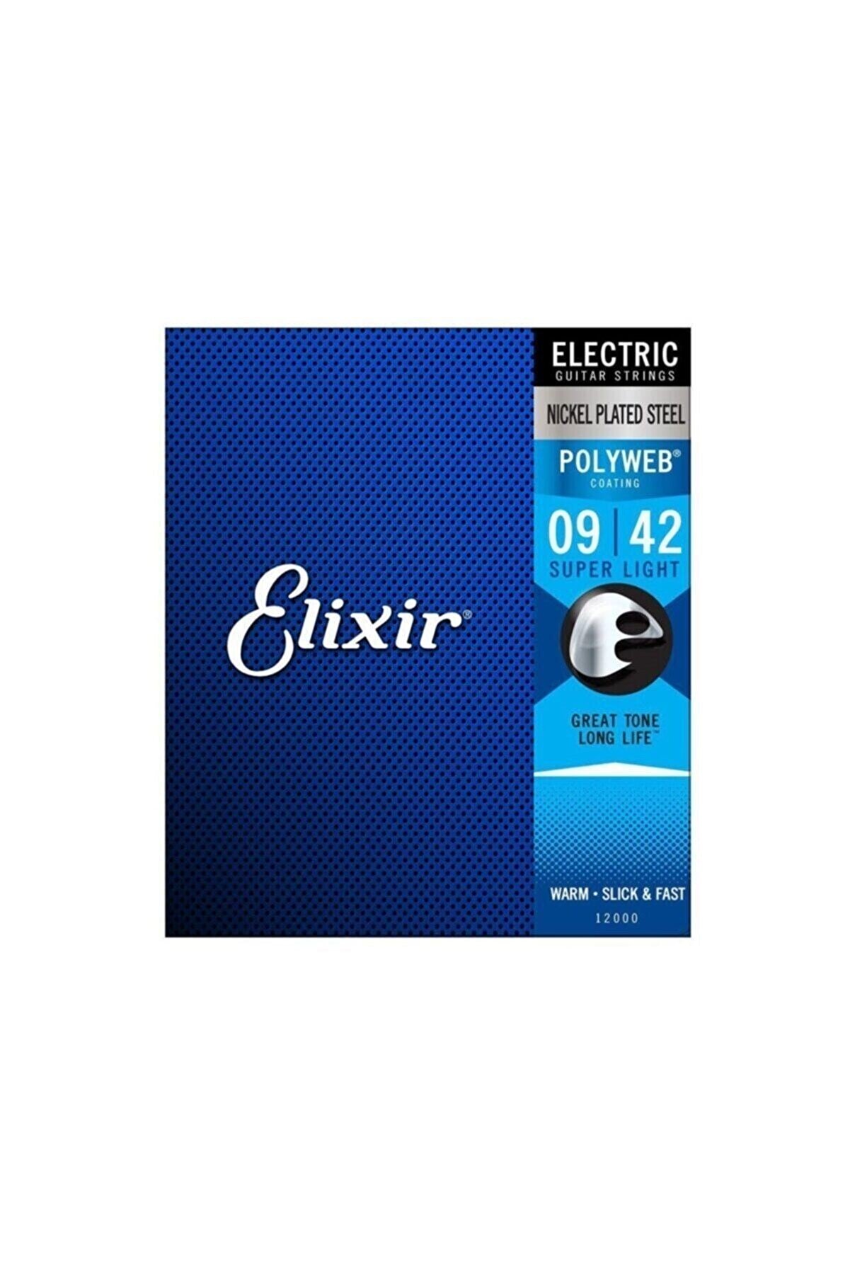 Elixir 09-42 Polyweb Super Light Elektro Gitar Teli 12000