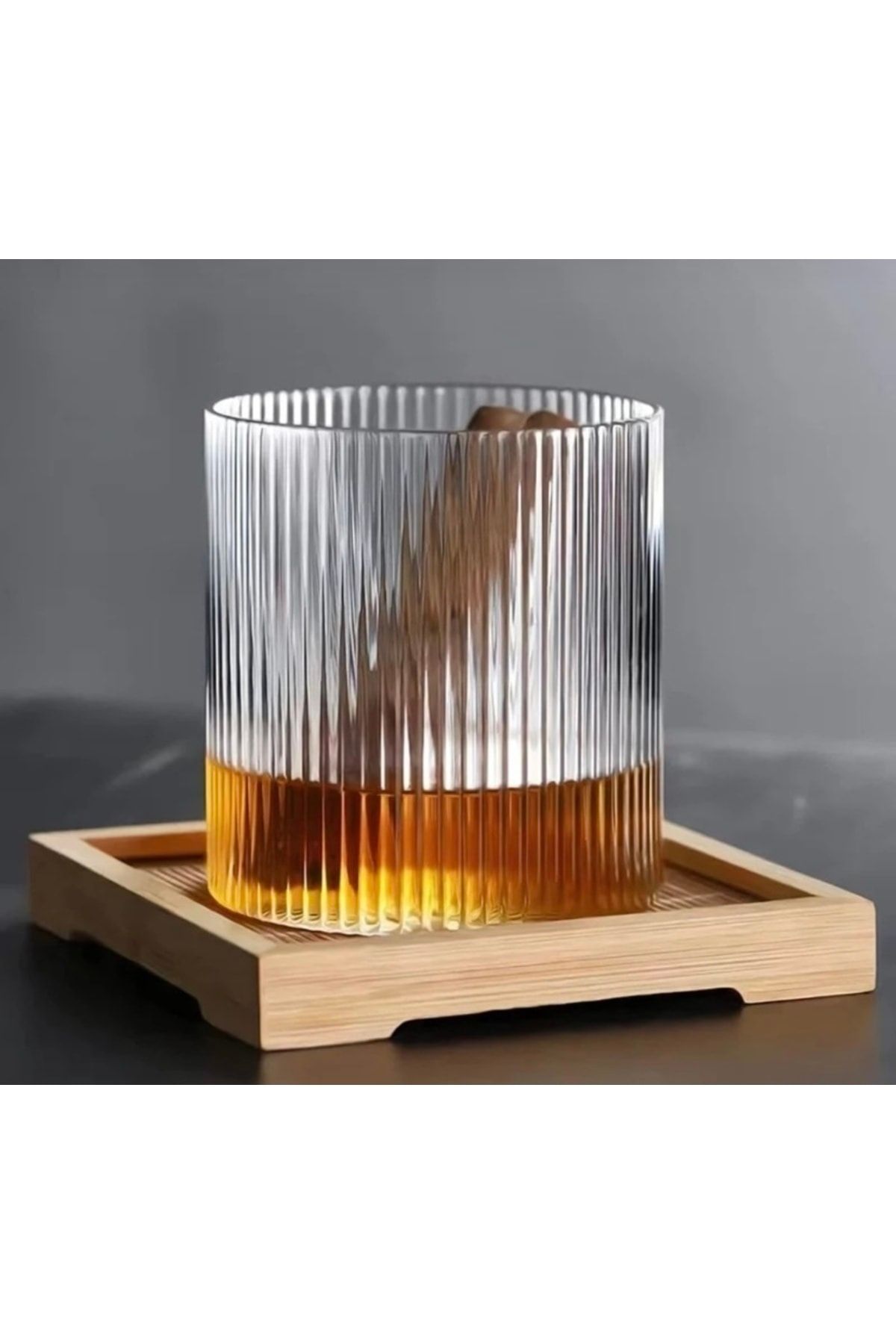 PEGA HOME Çizgili Origami Stil Bardak 300 Ml | Kahve Ve Sunum Bardağı | Borosilikat Bardak