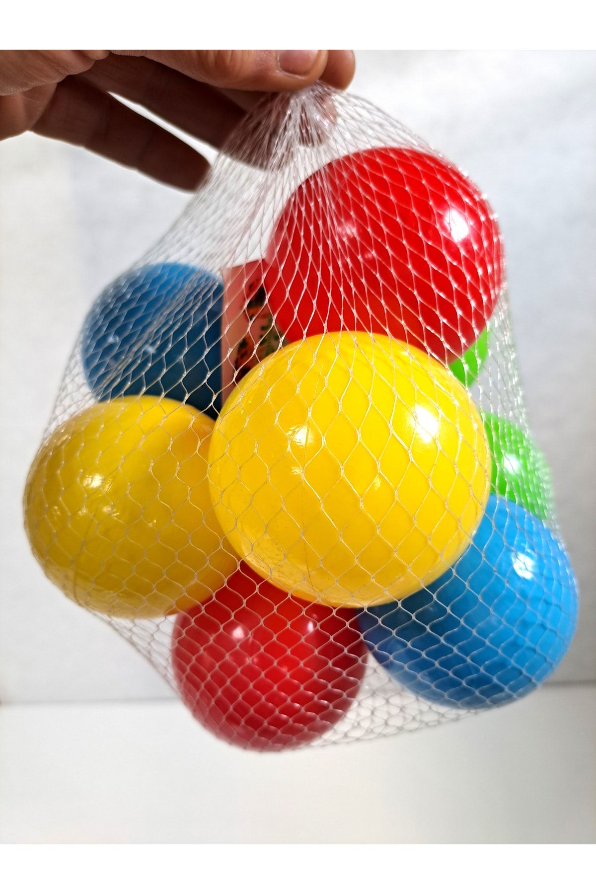 ALYTOYS Havuz Topu Renkli 10 Adet Filesinde Havuz Ve Oyun Evi Topları Yumuşak 7cm Çap Paket Top 20x20x20cm