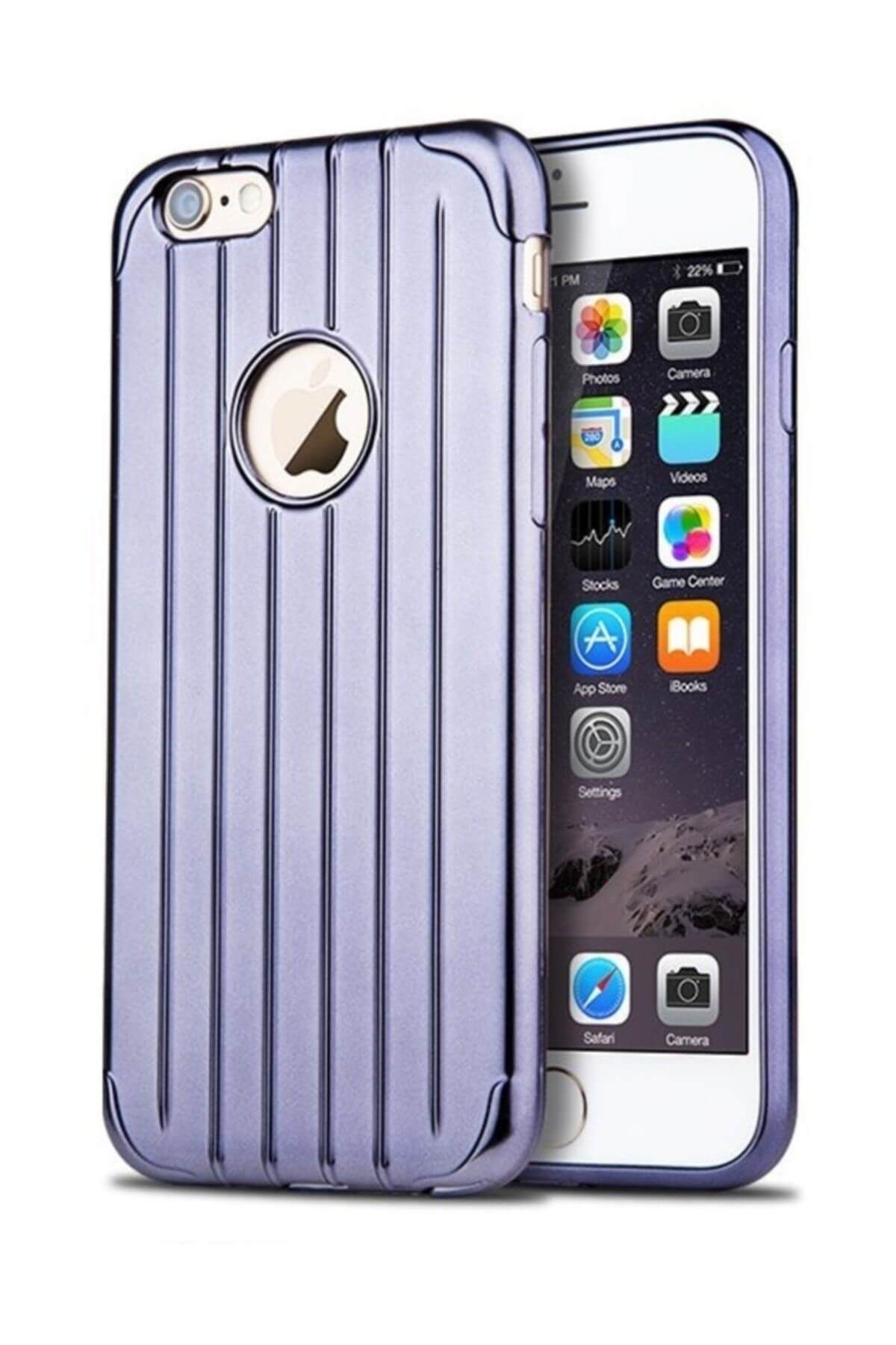 Joyroom Traveler iPhone 6 Plus / 6S Plus Metalik Dark Silver Silikon Kılıf