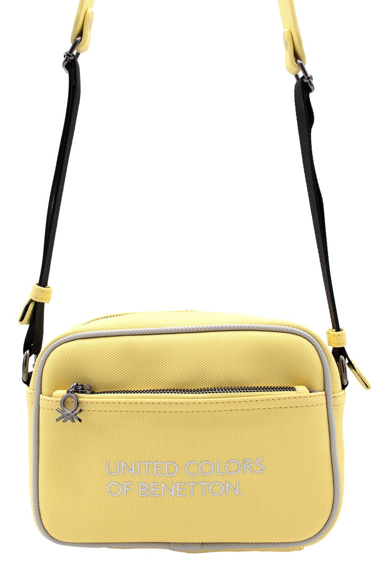 United Colors of Benetton Sarı - Açık Gri Kadın Postacı Çantası BNT81