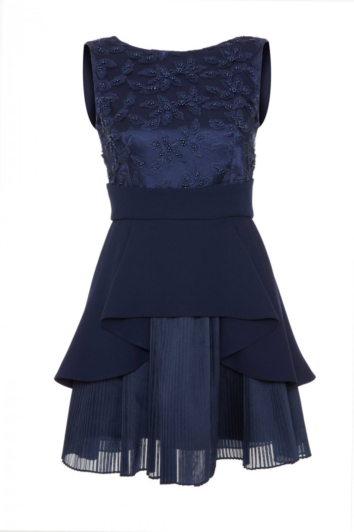 GIZIA Kadın Lacivert Mini Elbise M18Y5W2001OS2