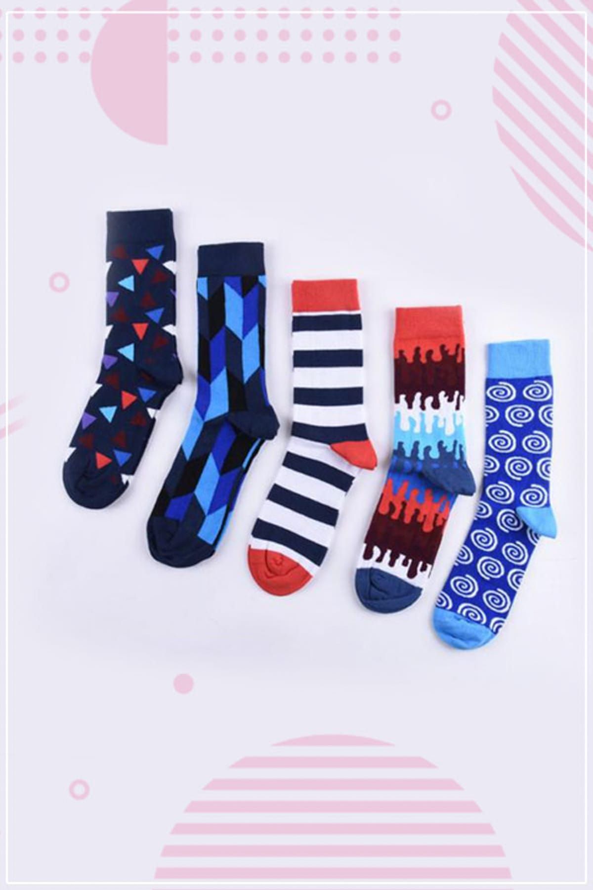 Neşeli Çoraplar Unisex Çok Renkli Efsaneler Renkli Çorap Seti