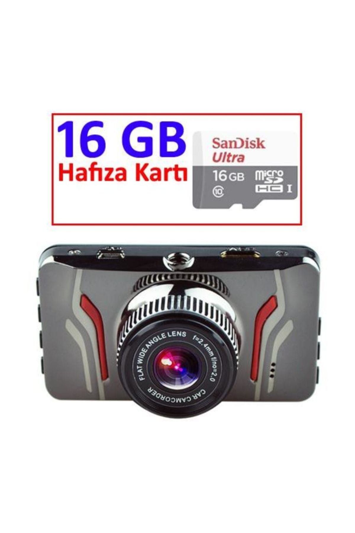 General Plus Full HD 3" 16MP Araç Kamerası GP61+16GB Hafıza Kartı