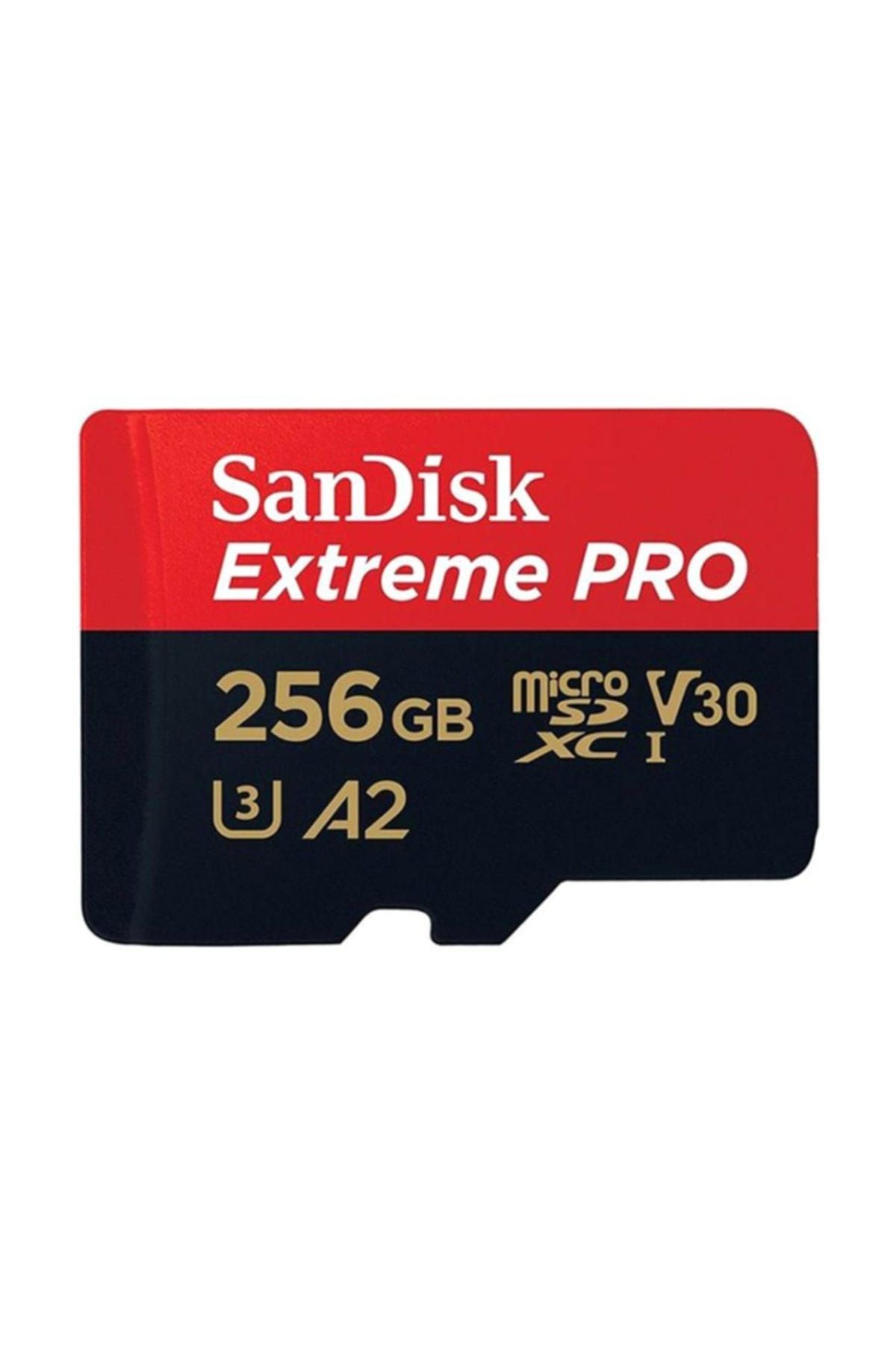 Sandisk Extreme Pro 256 GB MicroSDXC Hafıza Kartı U3 A2 170MB/s +SD Kart Adaptörü SDSQXCZ-256G-GN6MA