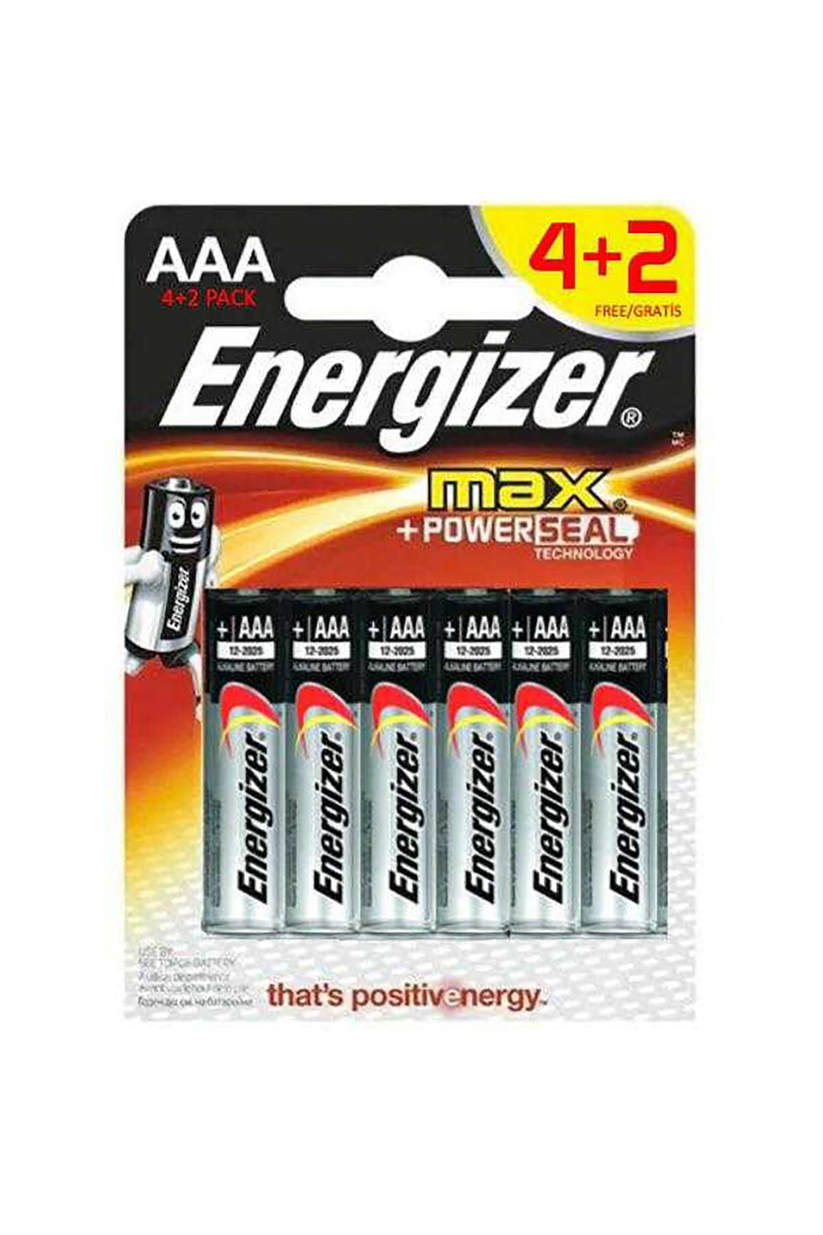 Energizer Alkaline Max Power Seal 4+2 AAA İnce Pil