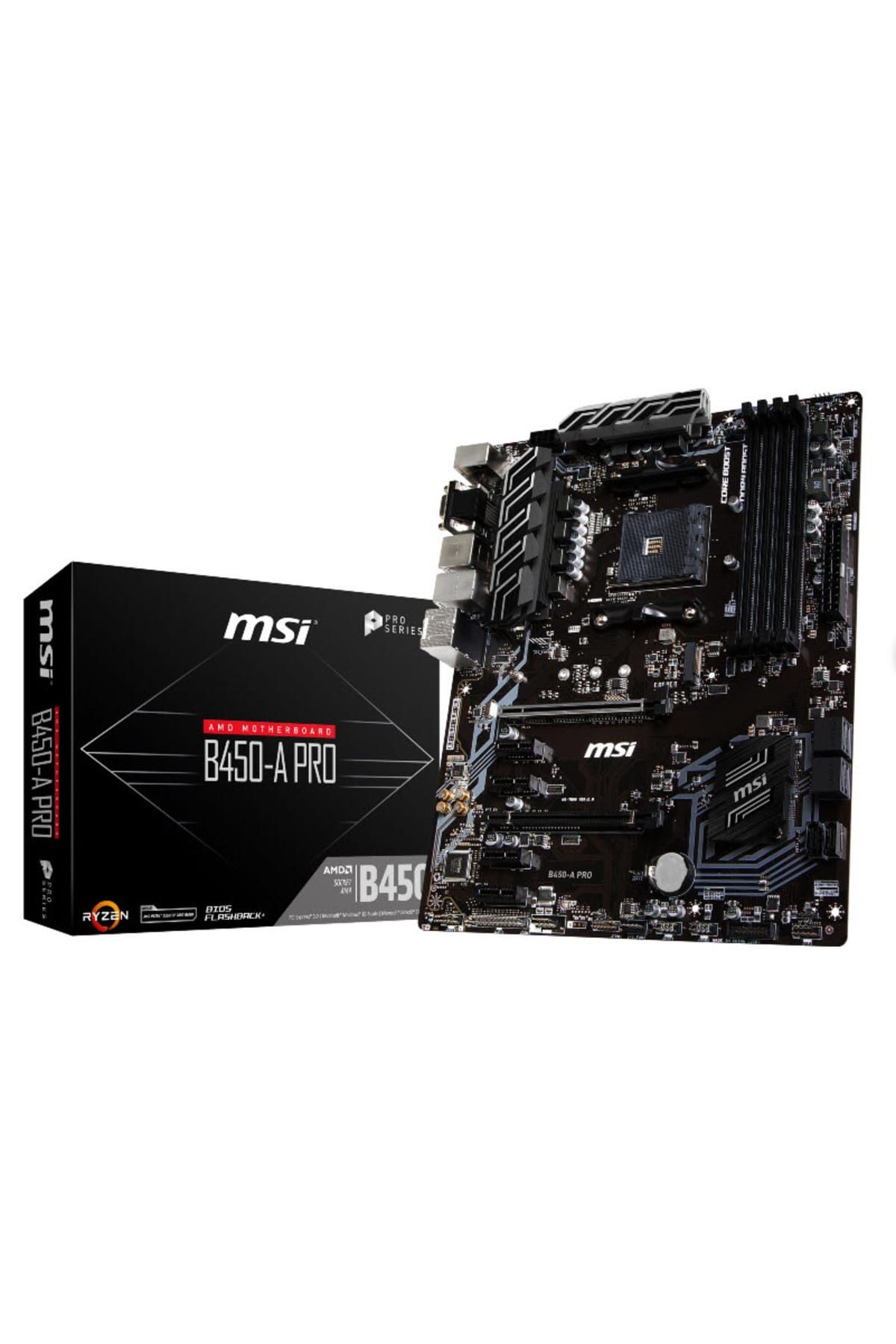 MSI B450-A PRO AMD B450 3466(OC) DDR4 Soket ATX