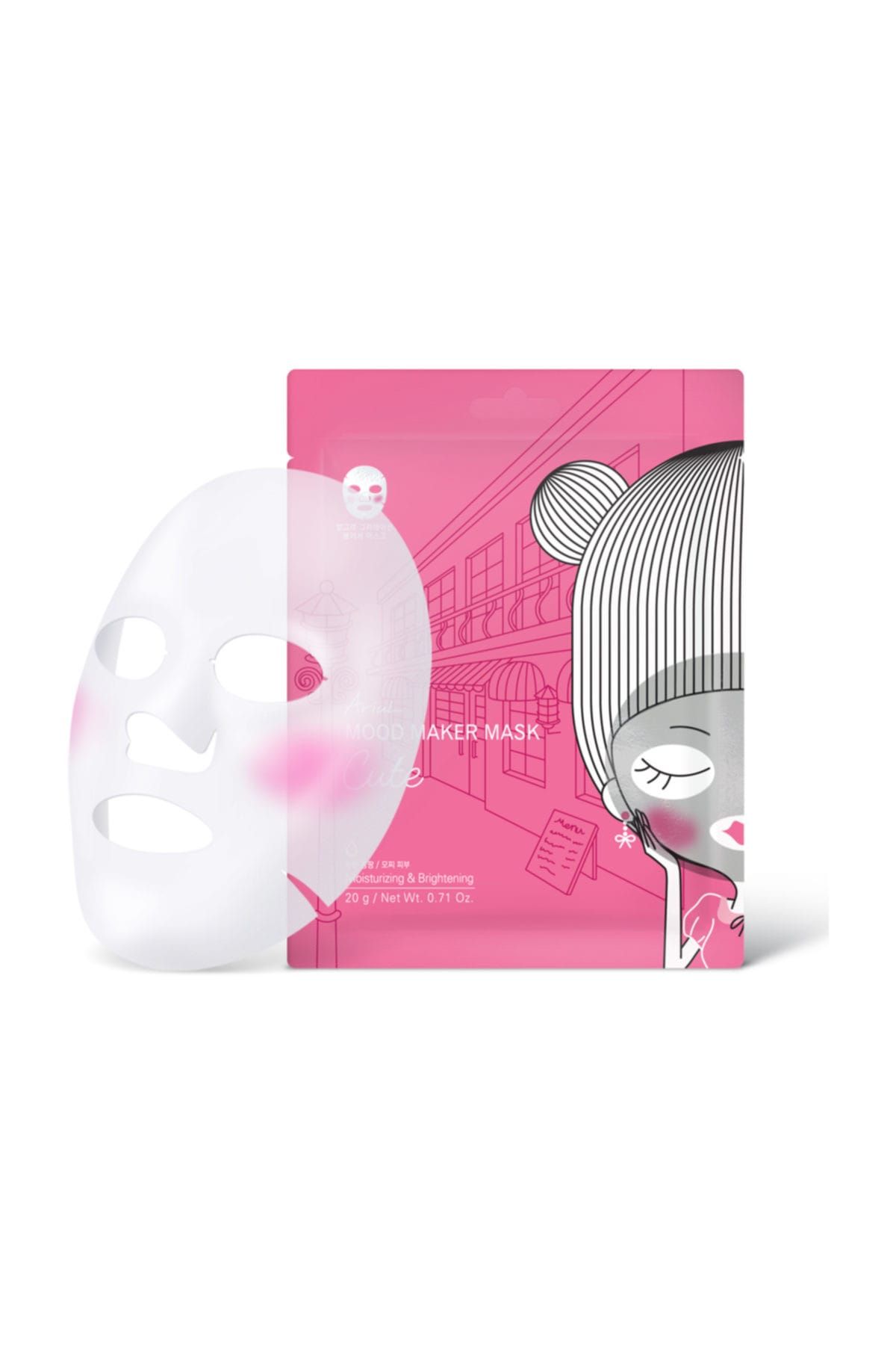 Ariul Nemlendirici & Aydınlatıcı Maske-Mood Maker Mask Cute 8809301762769
