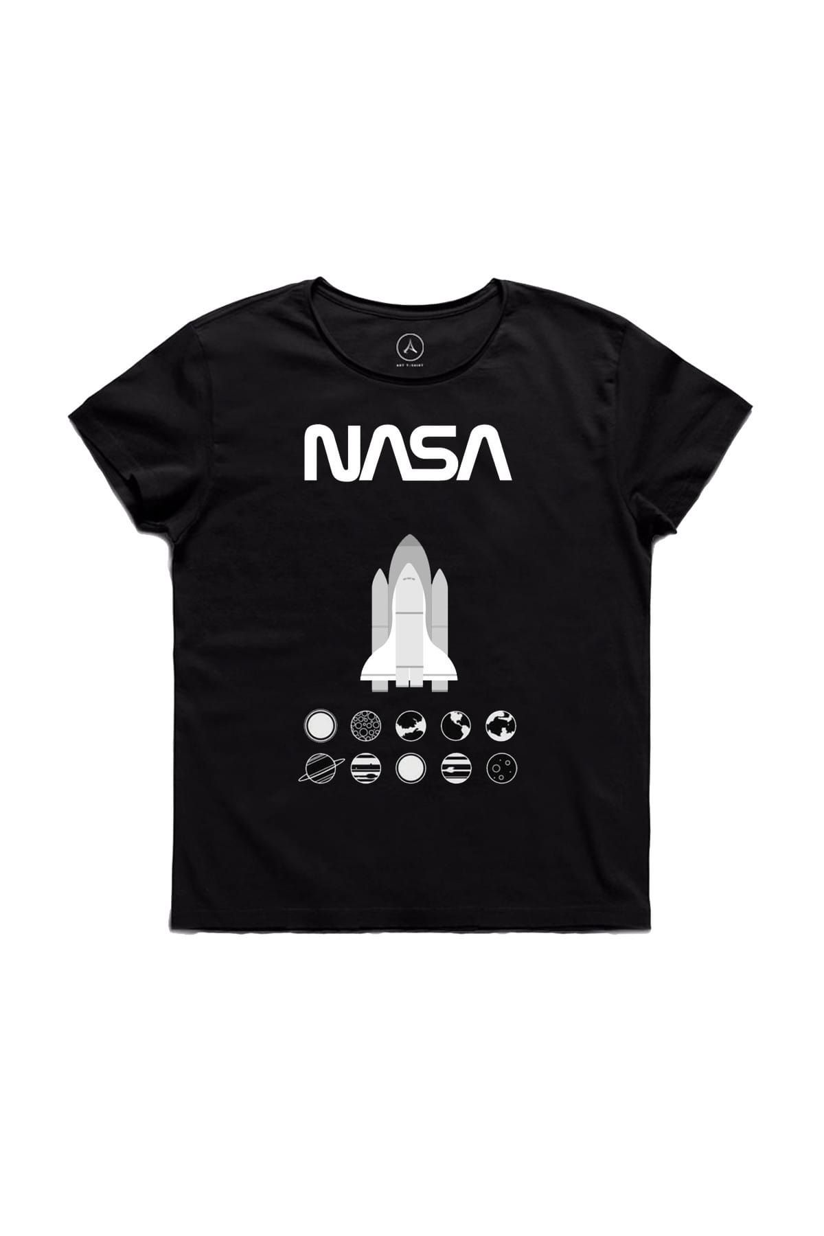 Art T-Shirt Nasa and Planets Erkek Tişört - ARTRND02613M