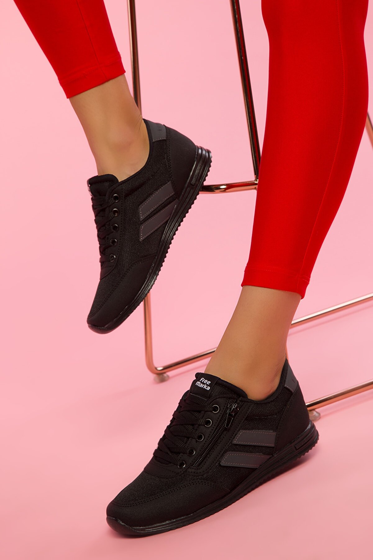 SOHO Siyah Gri Kadın Sneaker 13495