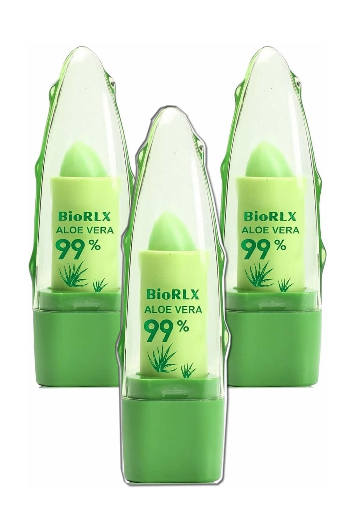 BioRLX %99 Aloe Vera Lip Balm 3,5 gr - 3 Adet - Renksiz