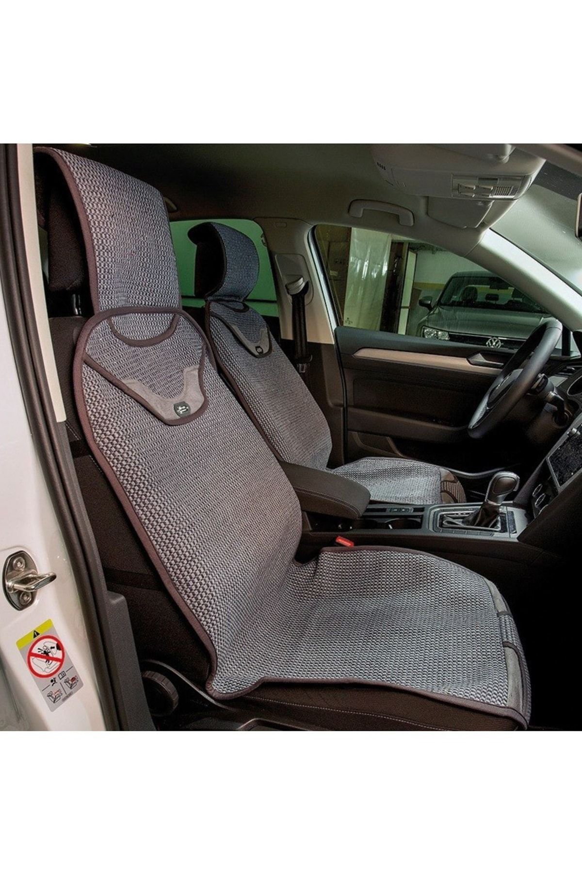 Space Subaru Tüm Modellerine Uyumlu Senturk Auto Kilim Minder 2 li Set Ön Koltuklara Füme Gri
