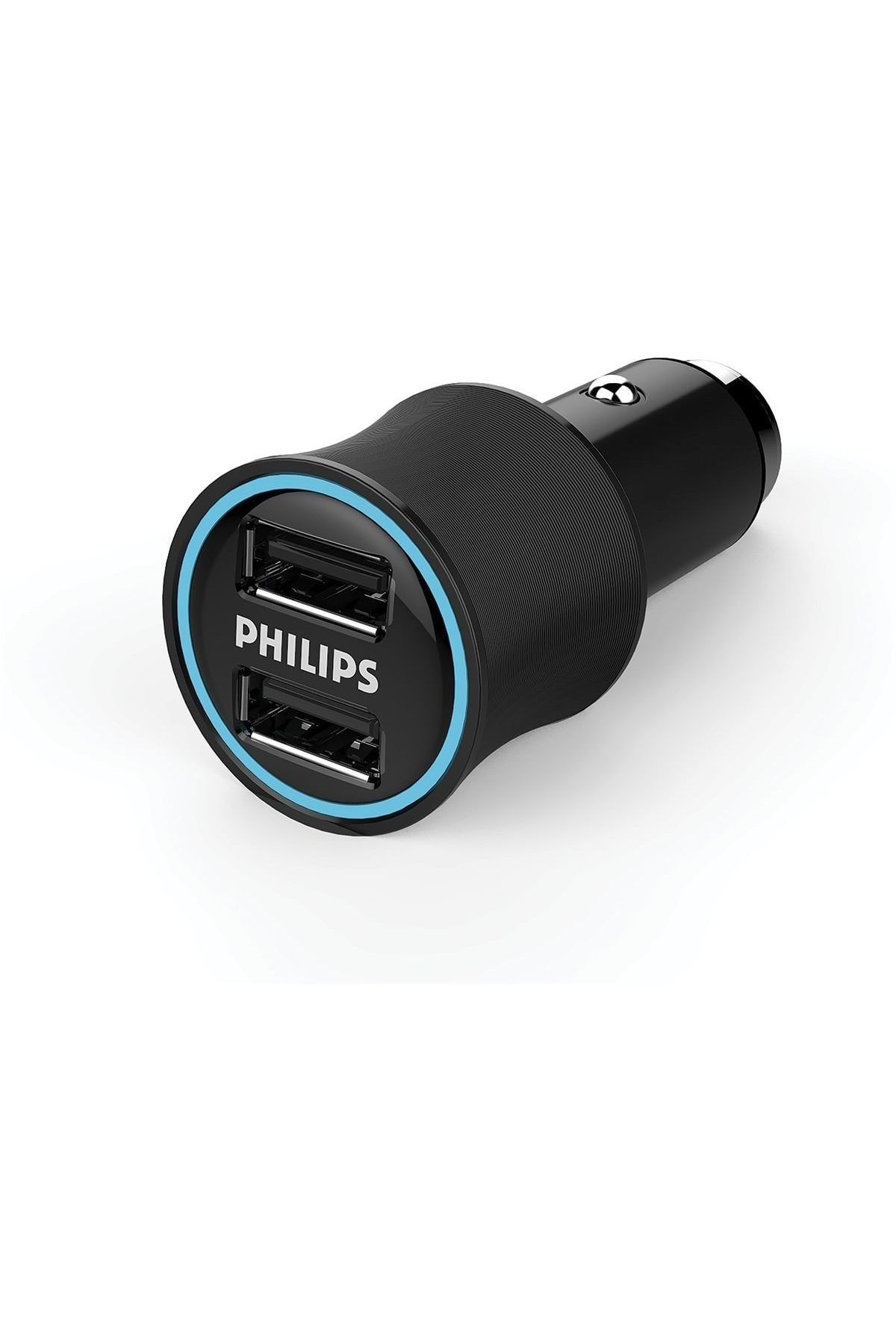 Philips DLP2553 2 USB Çıkışlı Araç İçi Şarj Cihazı, Siyah
