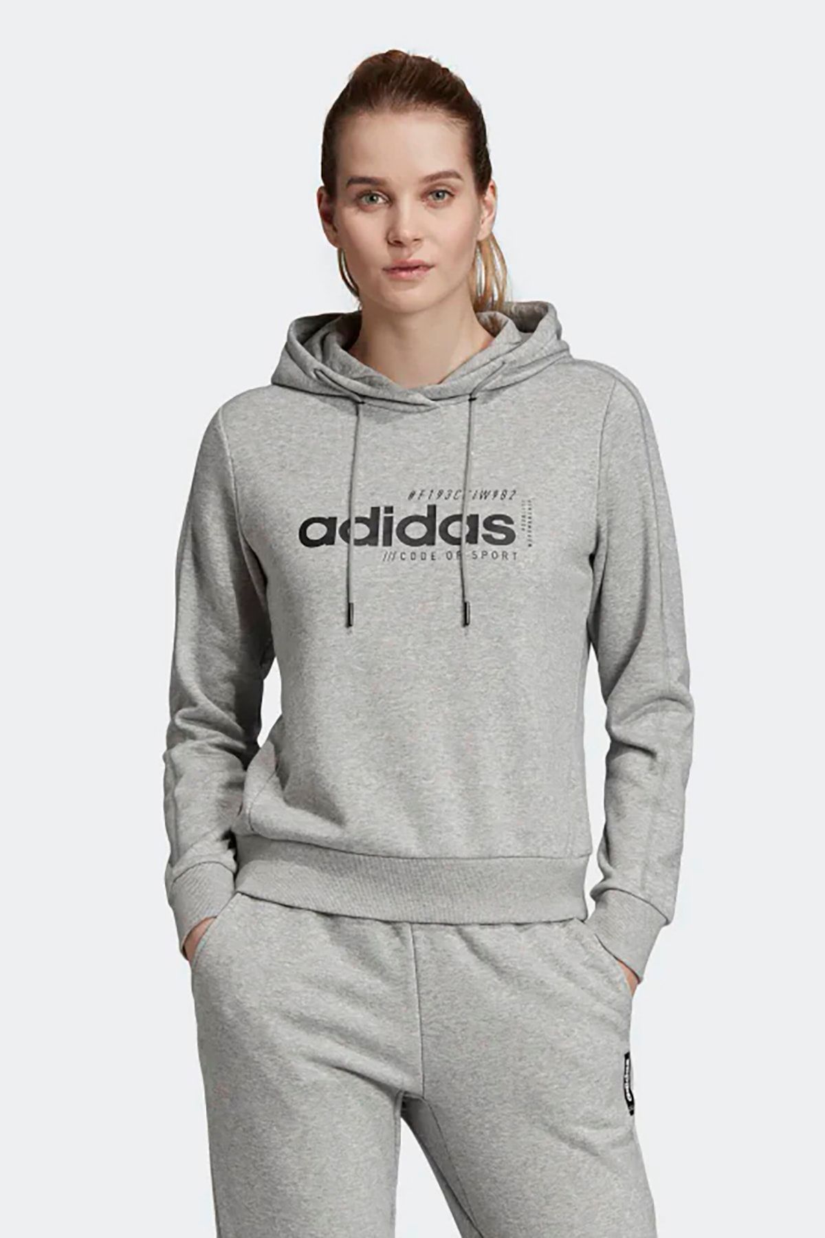 adidas W BB HDY Gri Kadın Sweatshirt 101117824