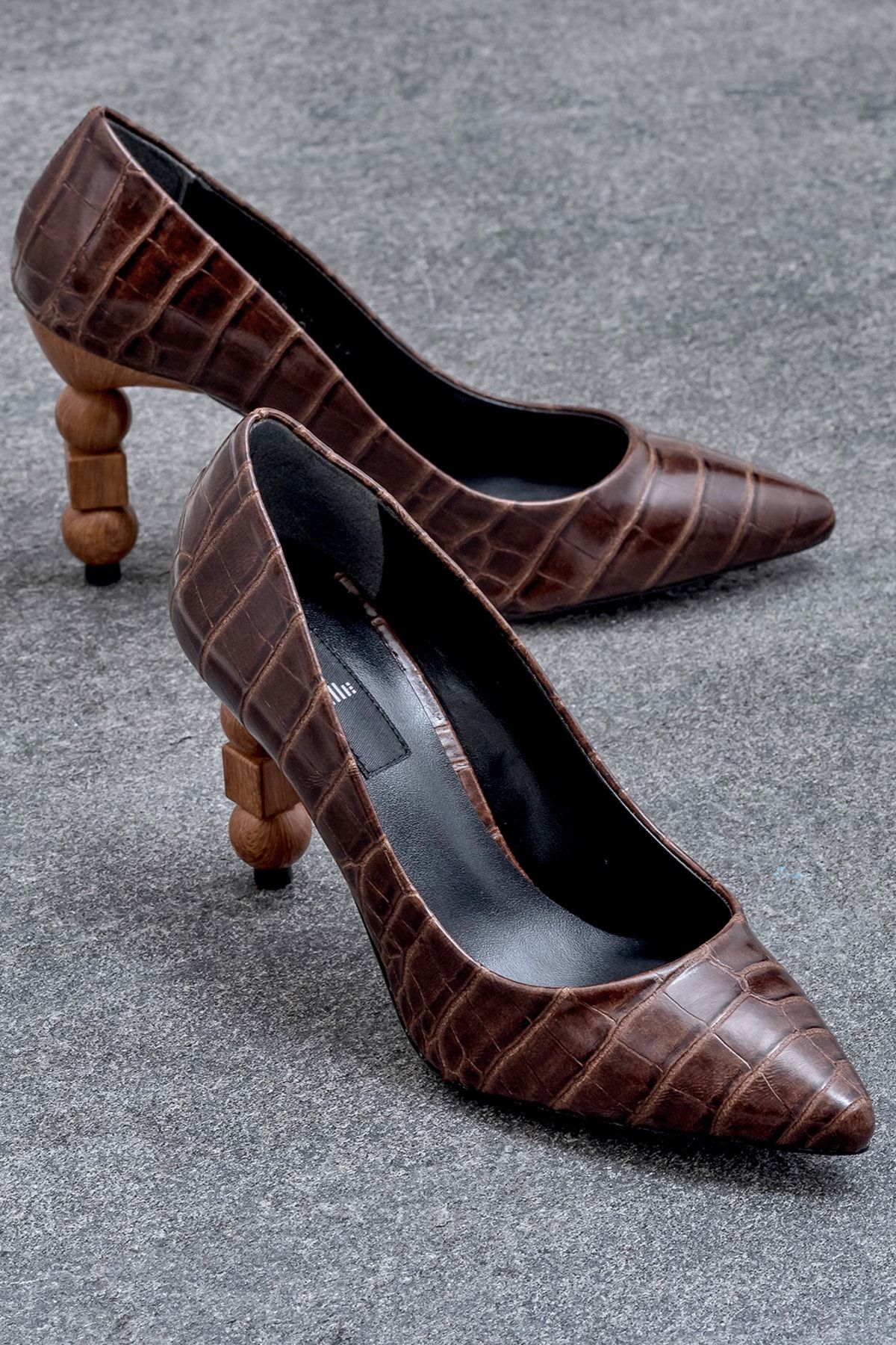 Elle ABRIL Kahverengi Kadın Topuklu Ayakkabı