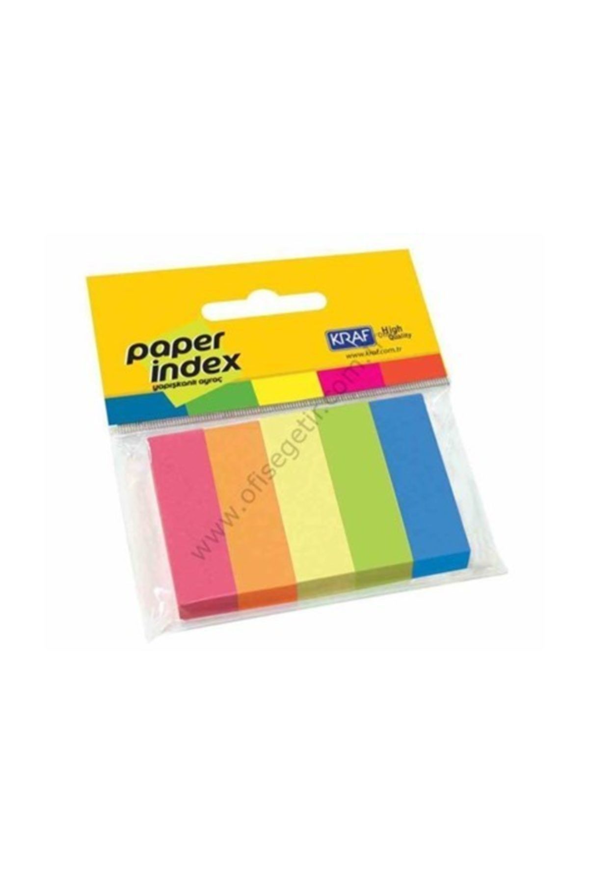 KRAF Kağıt Index 15x50mm 5 Renk X 100 Sayfa 1550