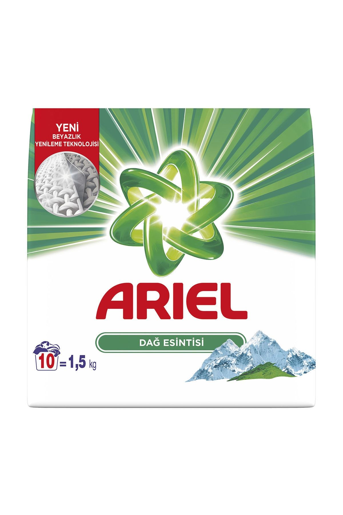 Ariel Toz Çamaşır Deterjanı Dağ Esintisi 1,5 Kg Beyazlar