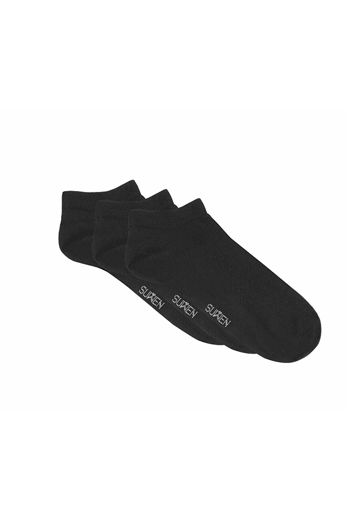 Suwen Erkek Siyah Basic 3 Lü Paket Çorap