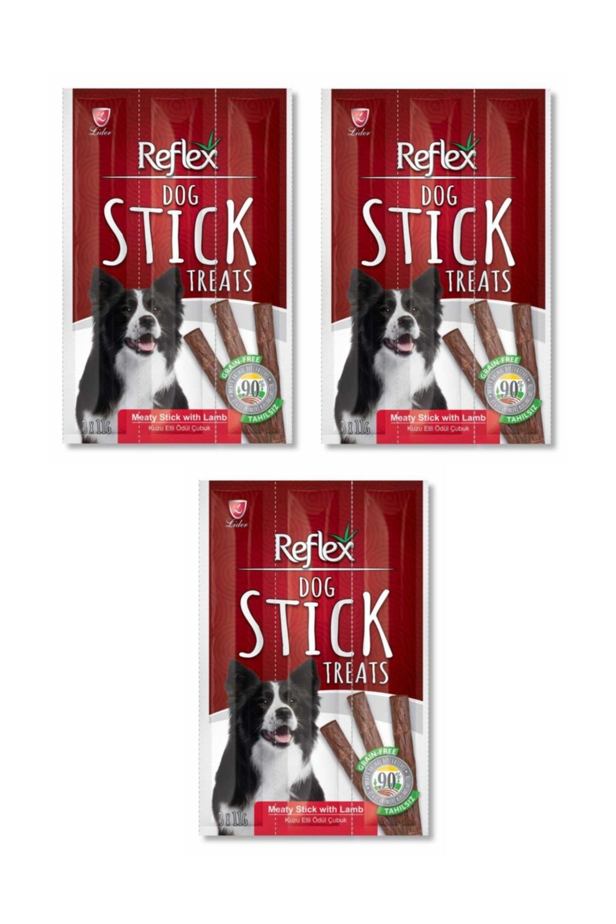 Reflex Stick  Kuzu Etli Köpek Ödül Maması 3 Paket