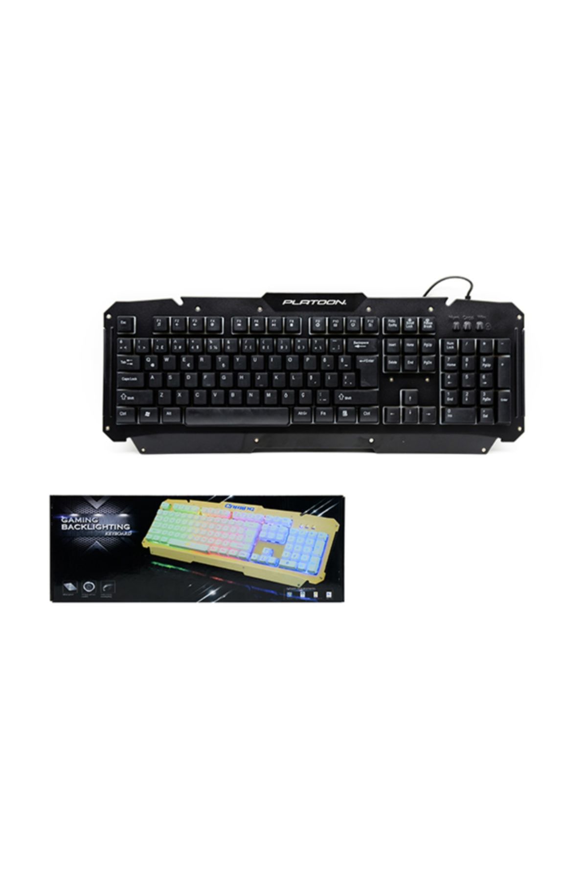 Platoon Pl-499 Mekanik Işıklı Multimedia Oyuncu Gaming Klavye