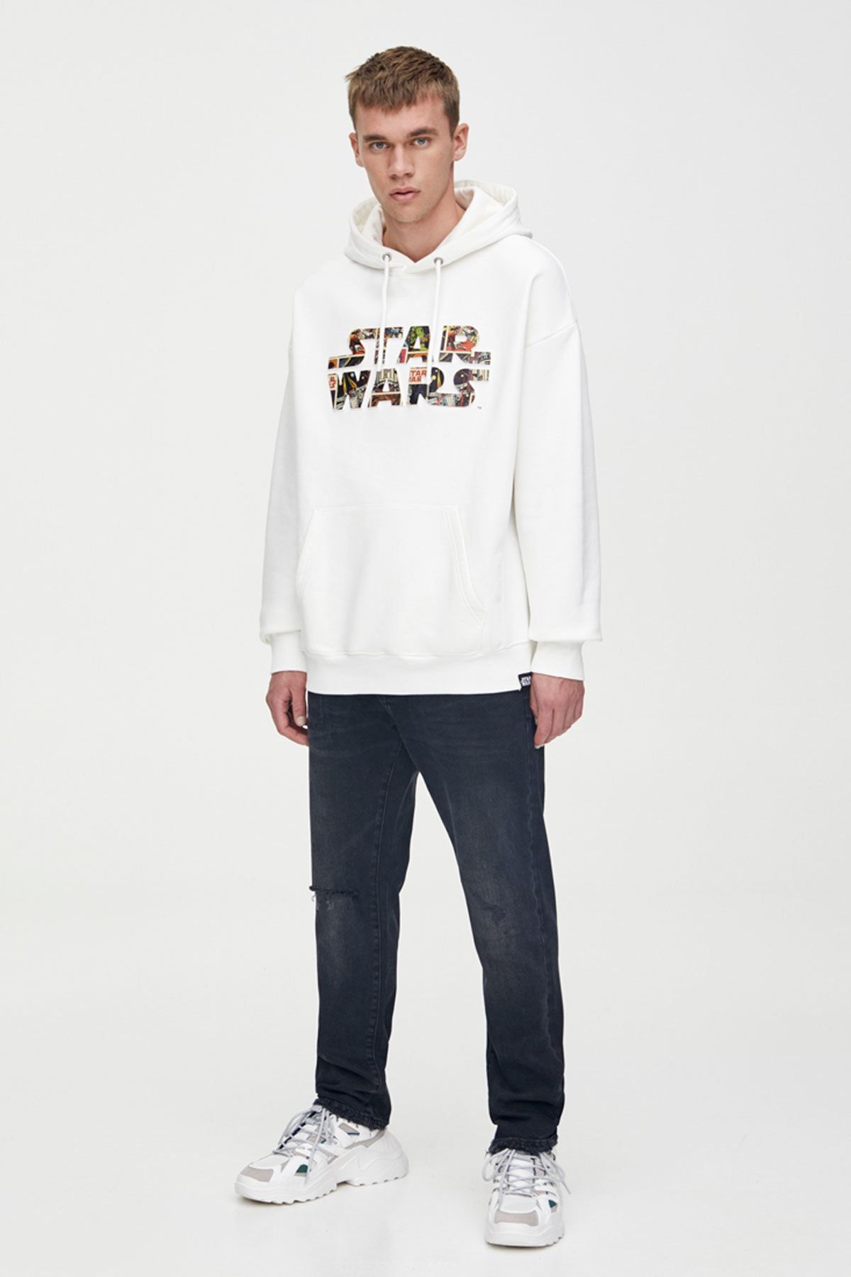 Pull & Bear Kapüşonlu Star Wars Logolu Sweatshirt