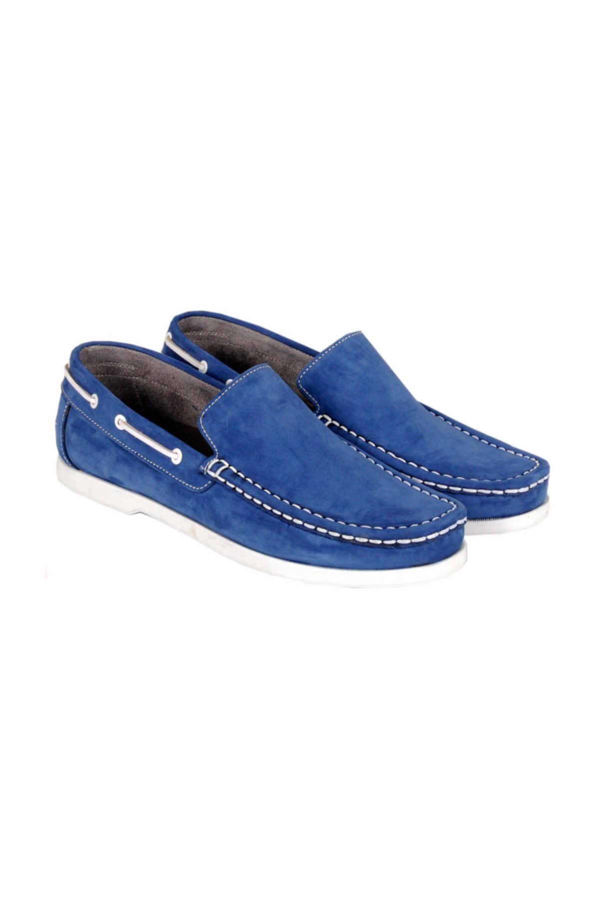 Modexl Büyük Numara Ayakkabı Makosen Nubuk 17800 Mavi