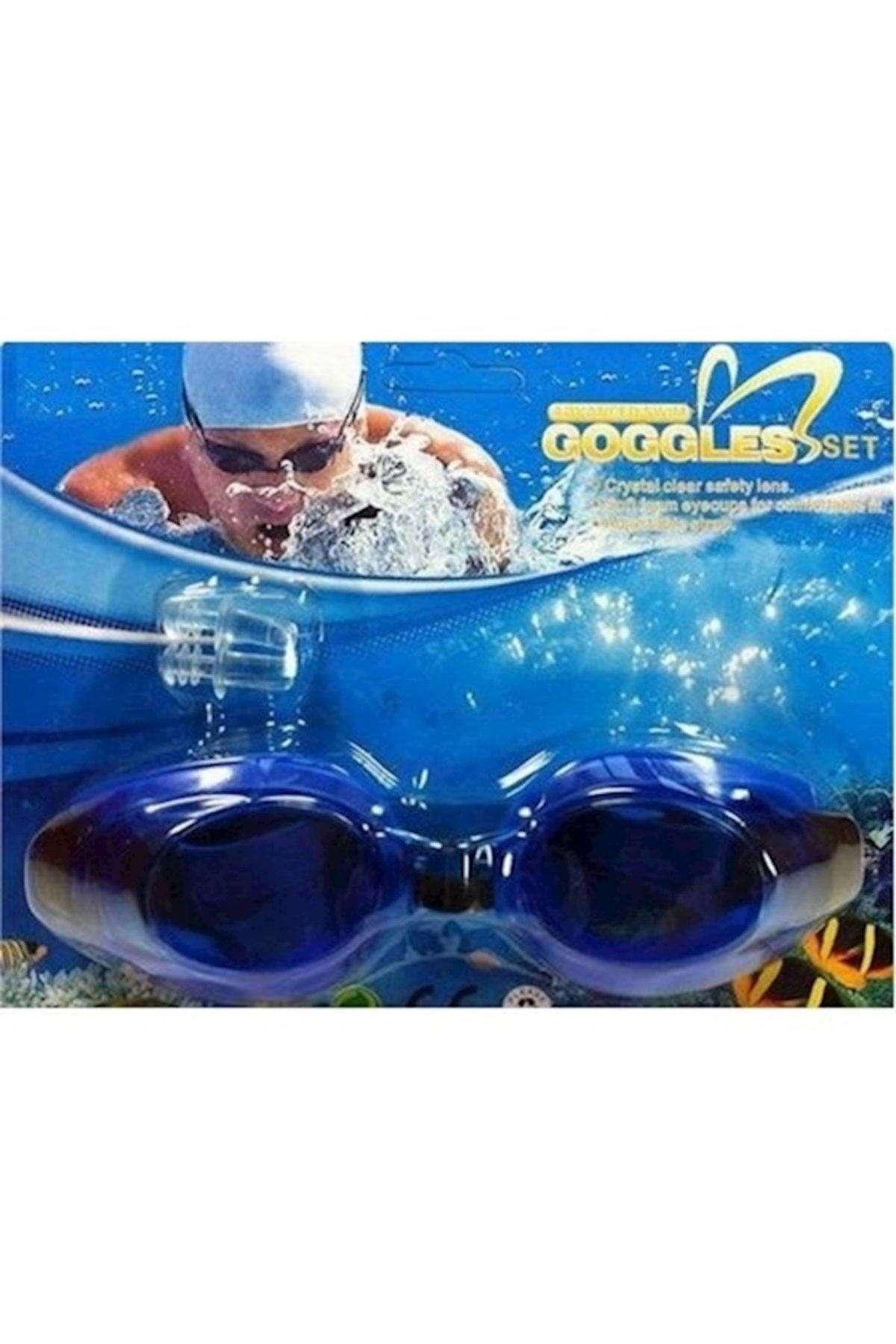 Vardem Kulak Tıkaçlı Yüzücü Gözlüğü Mavi 2088