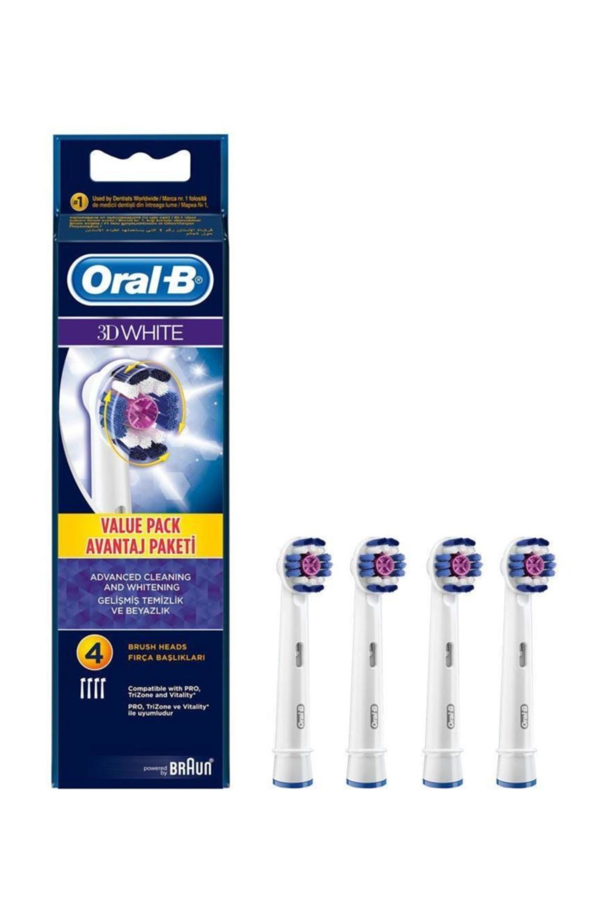 Oral-B 3d White Elektrikli Diş Fırçası Yedek Başlığı 2'li 2 Adet