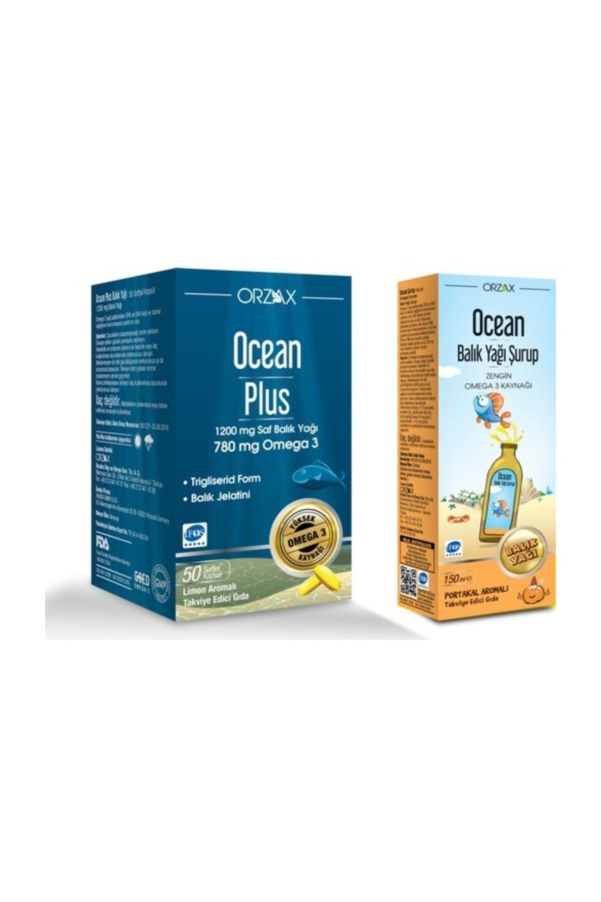 Ocean Ocean Plus 1200 Mg 50 Kapsül + Ocean Şurup Portakal