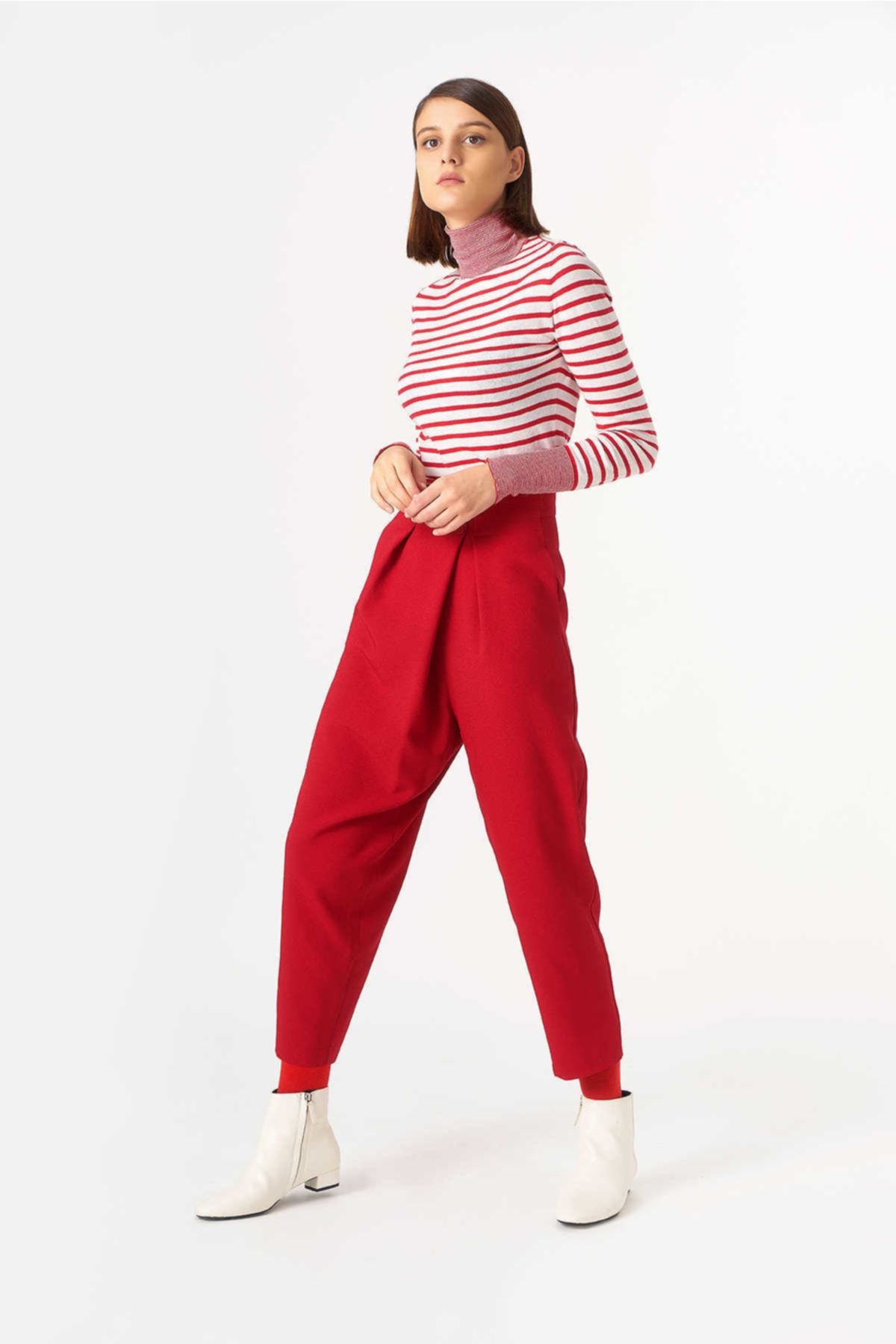 Kuaybe Gider Kadın Kırmızı Pantolon 4054