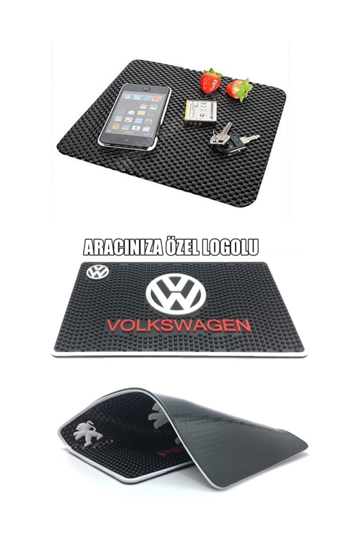 AutoFresh Volkswagen Touran  Uyumlu Toprido Pedi Araza Özel Logolu Telefon Mp3 Tablet Kaydırmaz