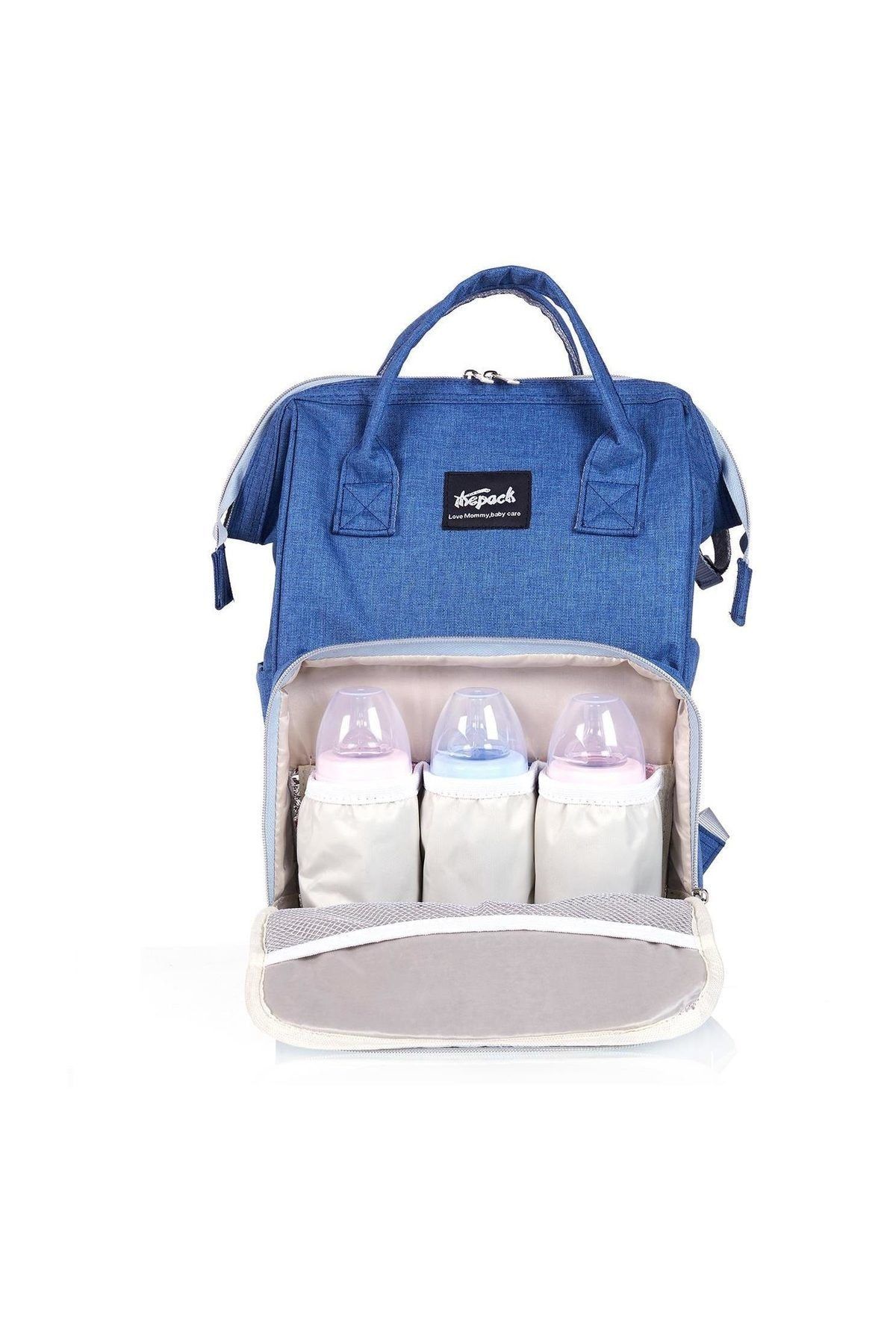 Thepack Bebek bakım çantası Thepack Trendy Keten Mavi