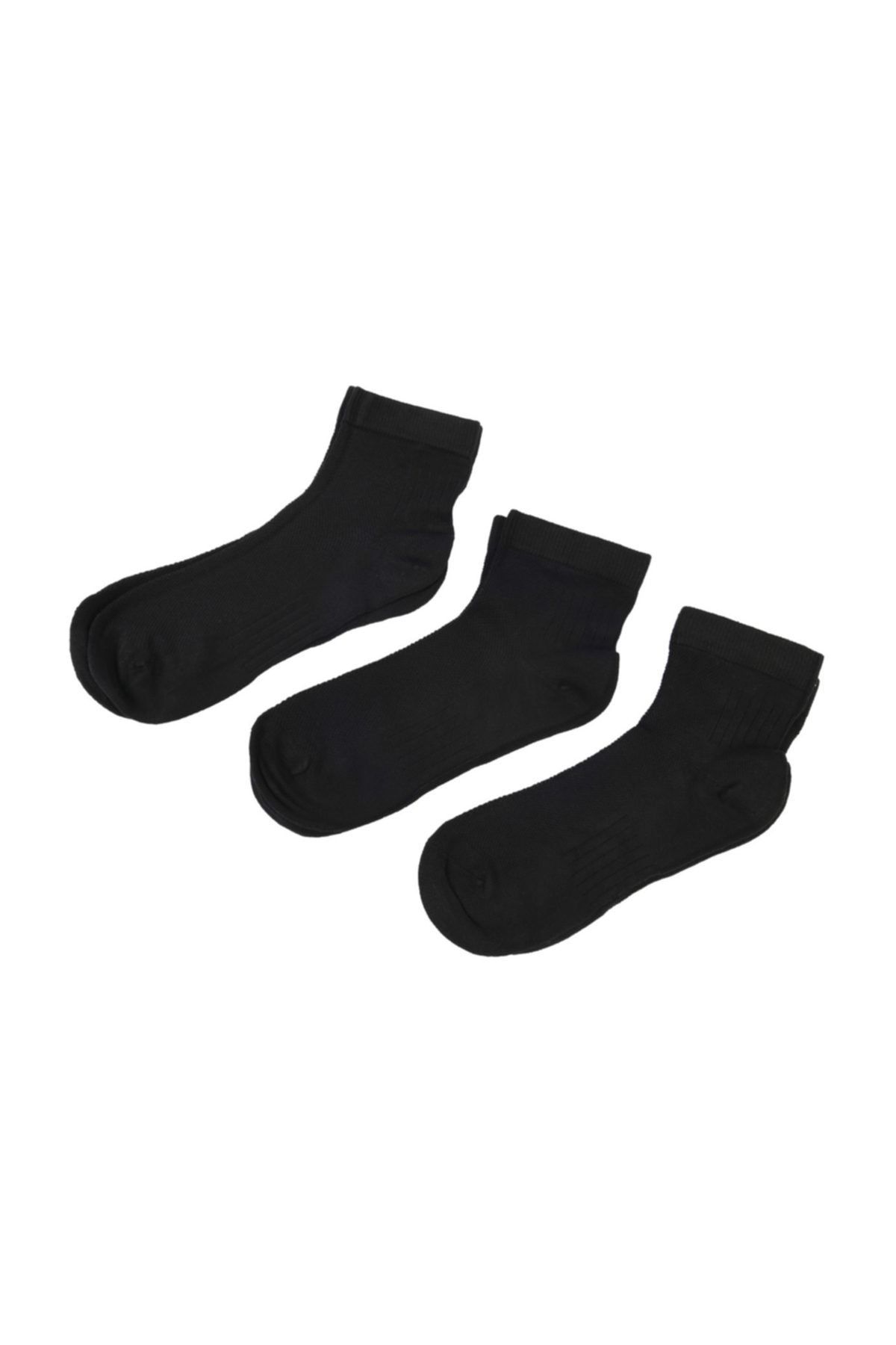 Slazenger 3lü Viskon Patik Çorap Siyah