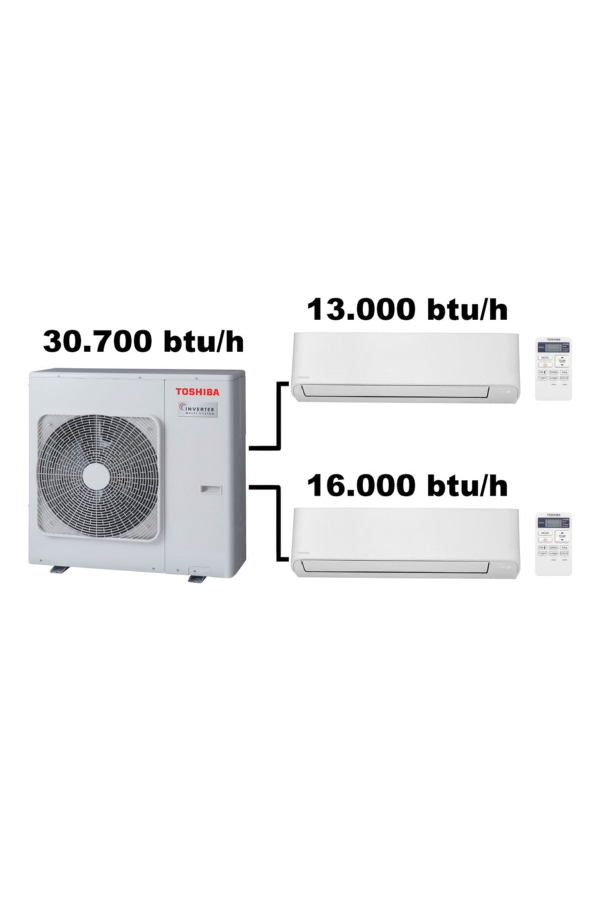 Toshiba Multi Klima 13000 Btu Ve 16000 Btu Iç Üniteli