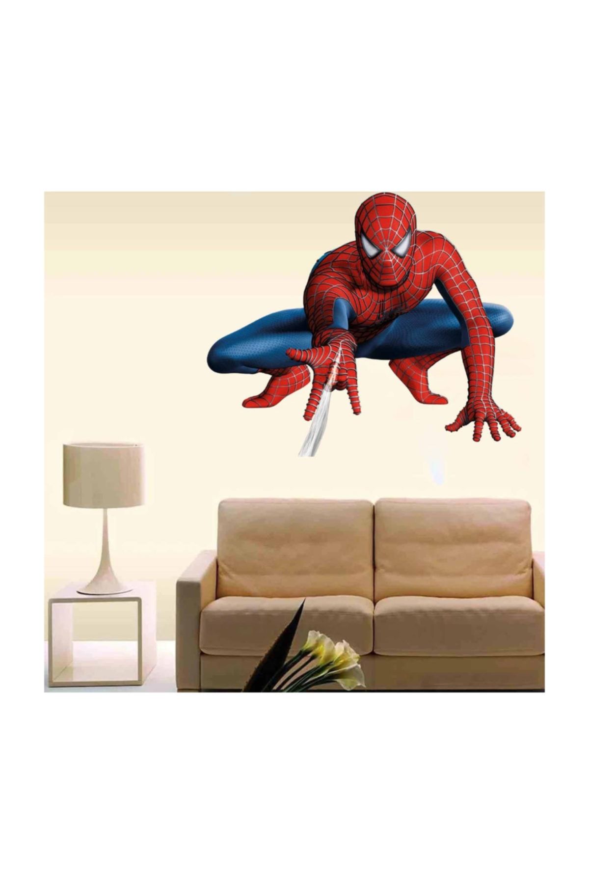 KT Decor Süper Kahramanlar Marvel Spiderman 3d Çizim Çocuk Odası Duvar Sticker
