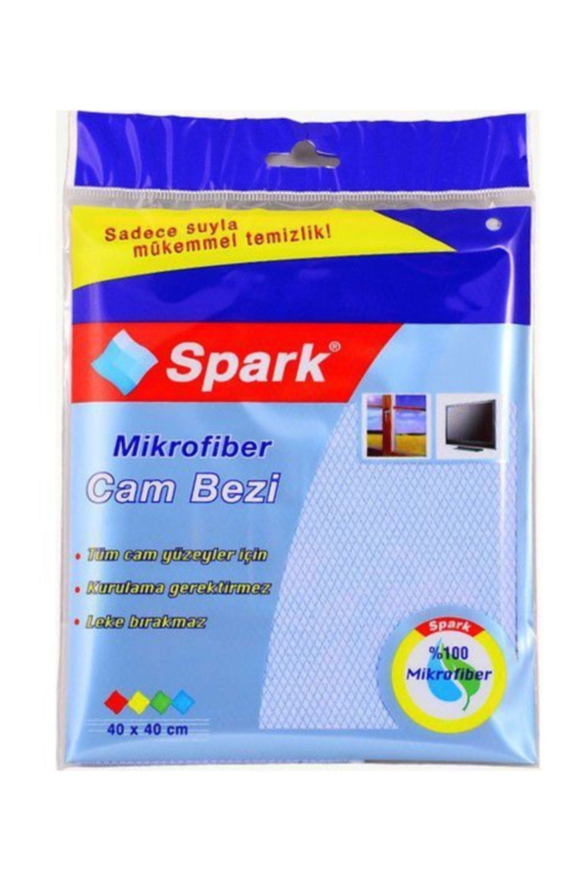 Spark 12 Ad.  Mikrofiber Cam -temizlik Bezi Orjınal Ambalajında