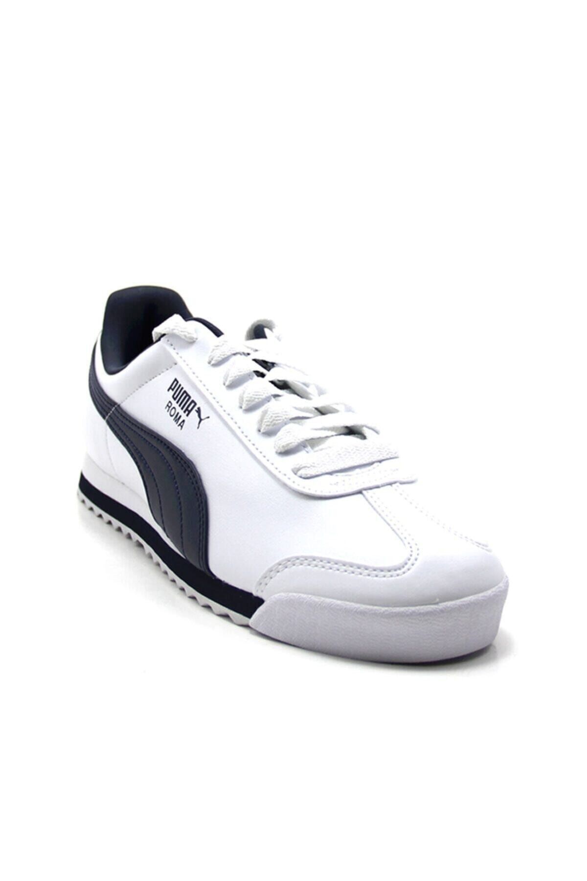 Puma 353572 12 Roma Basic Erkek Beyaz Lacivert Spor Ayakkabı Fiyatı Trendyol