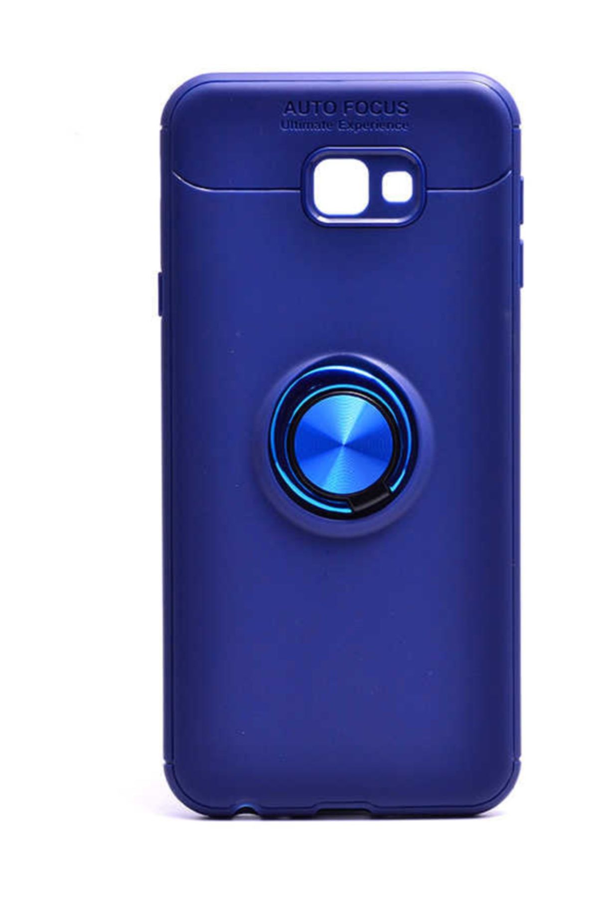 KNY Samsung Galaxy J4 Plus Kılıf Yüzüklü Standlı Manyetik Ravel Silikon+cam Ekran Koruyucu