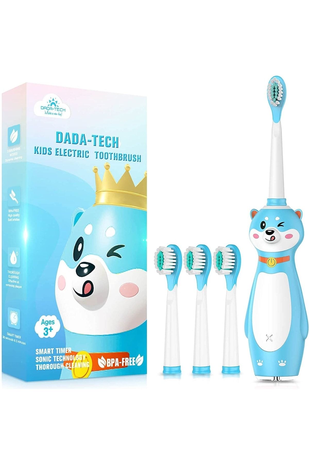 DADA-TECH Elektrikli Diş Fırçası, Çocuk Diş Fırçası 3 Yaşından Itibaren Erkek Ve Kız Çocukları Için