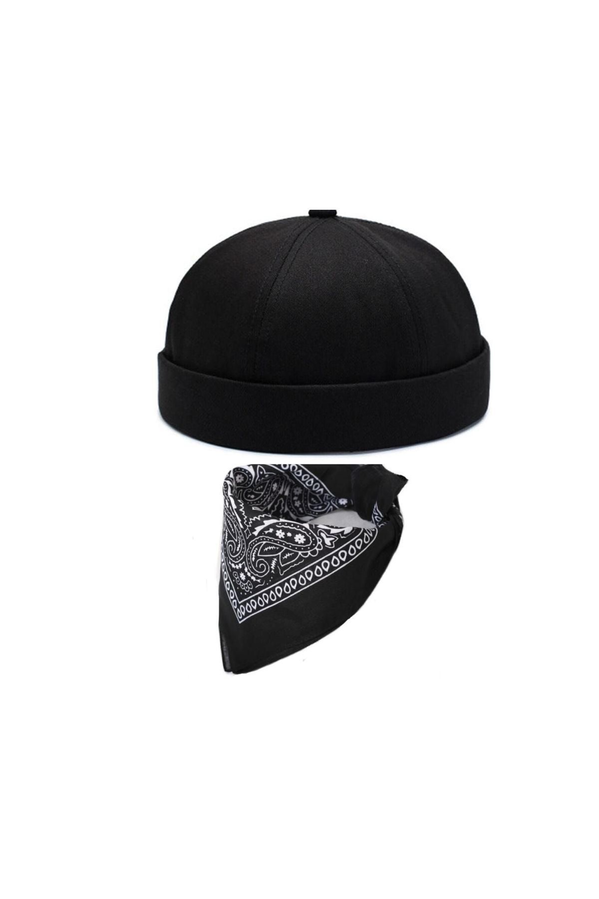 Rupen Kraft Bandana Kombinli Ayarlanabilir Yazlık Takke Şapka Retro Şapka Kipa Şapka