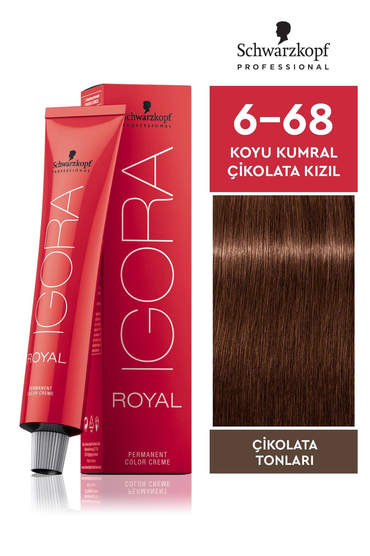 Igora Royal 6-68 Koyu Kumral Çikolata Kızıl Saç Boyası 60 ml