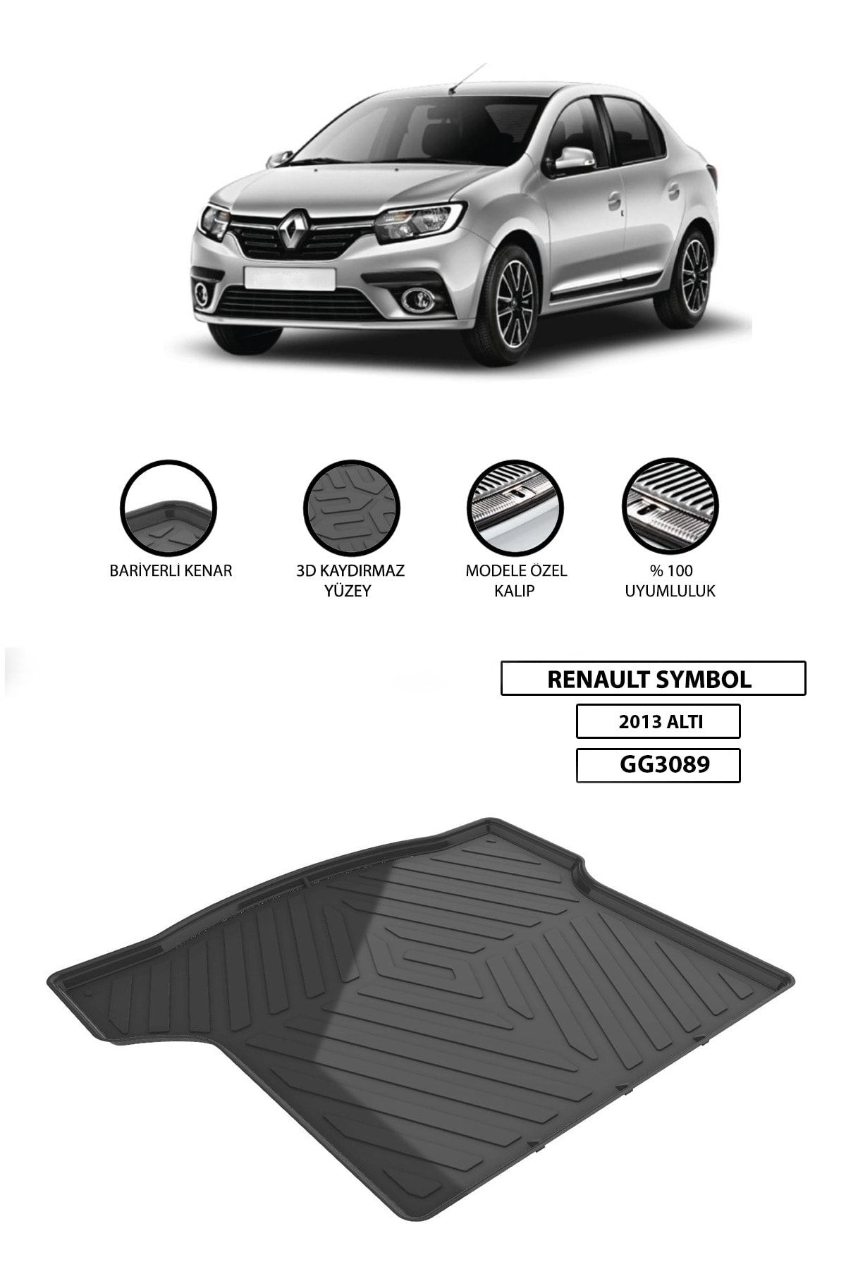 Genel Markalar Renault Symbol 2013 Model Ve Altı Bagaj Havuzu