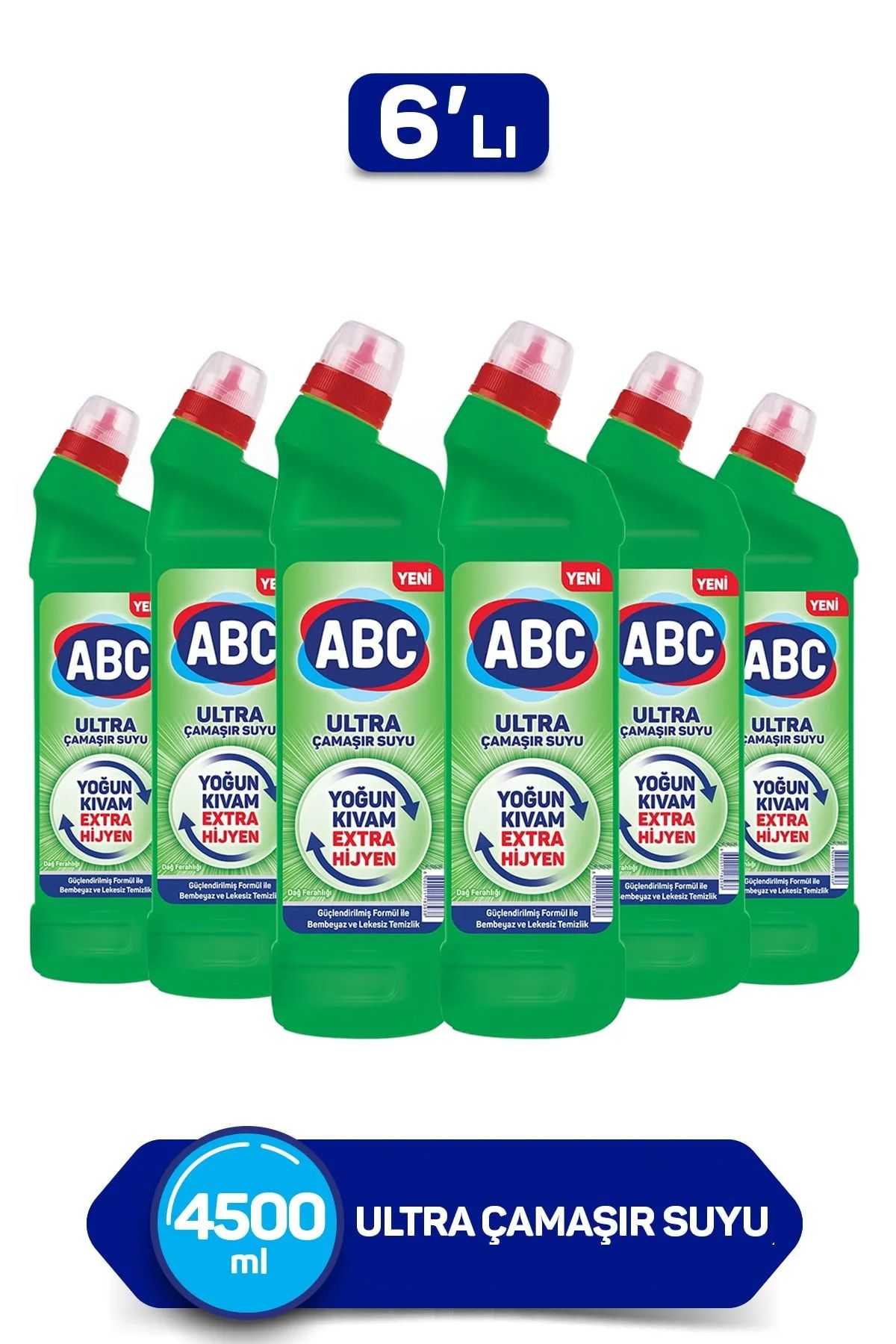 ABC Ultra Çamaşır Suyu 750 ml Dağ Ferağlığı 6'lı Paket